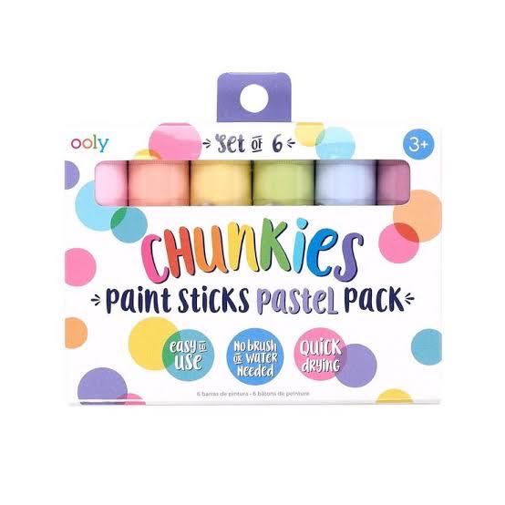 Chunkies Paint Sticks สีเพ้นท์แบบแท่ง 6 สี โทนพาสเทล ละมุนมากก🥰 LINE