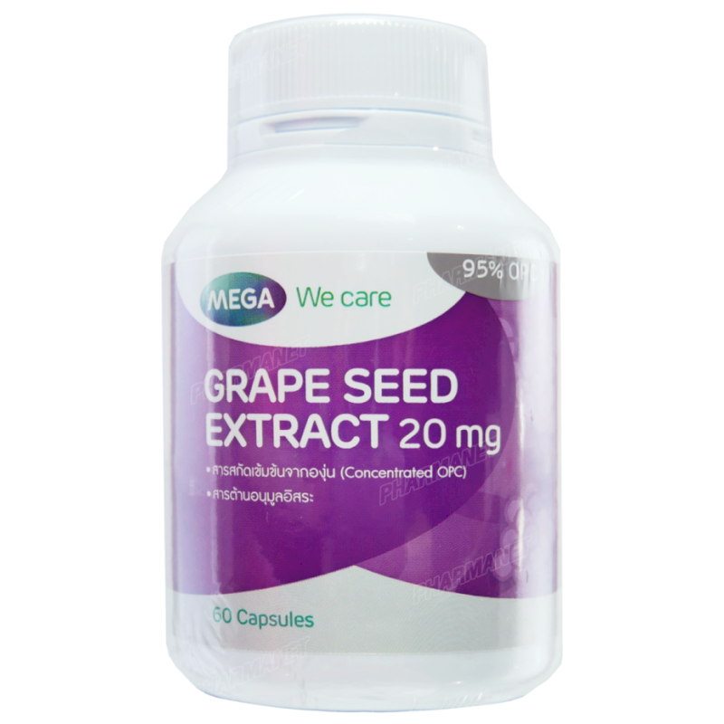MEGA WE CARE GRAPE SEED EXTRACT 20MG CAP 60'S LINE SHOPPING