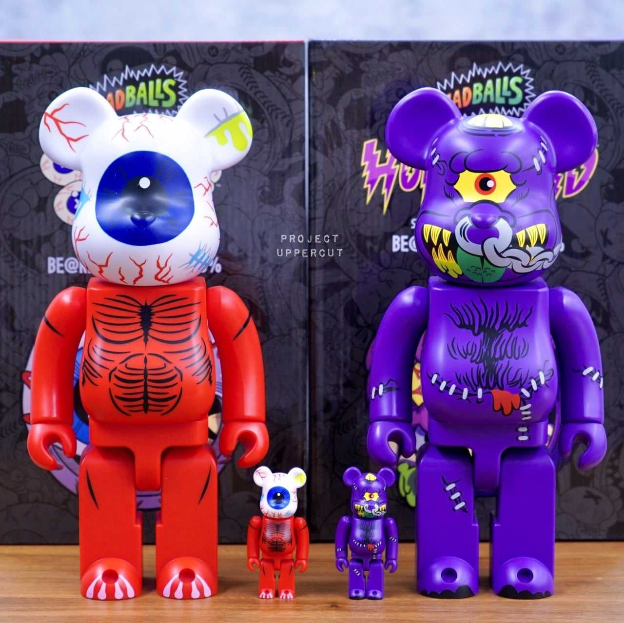 BE@RBRICK 400%+100% MADBALLS™ : Oculus Orbus (Red) & Horn Head