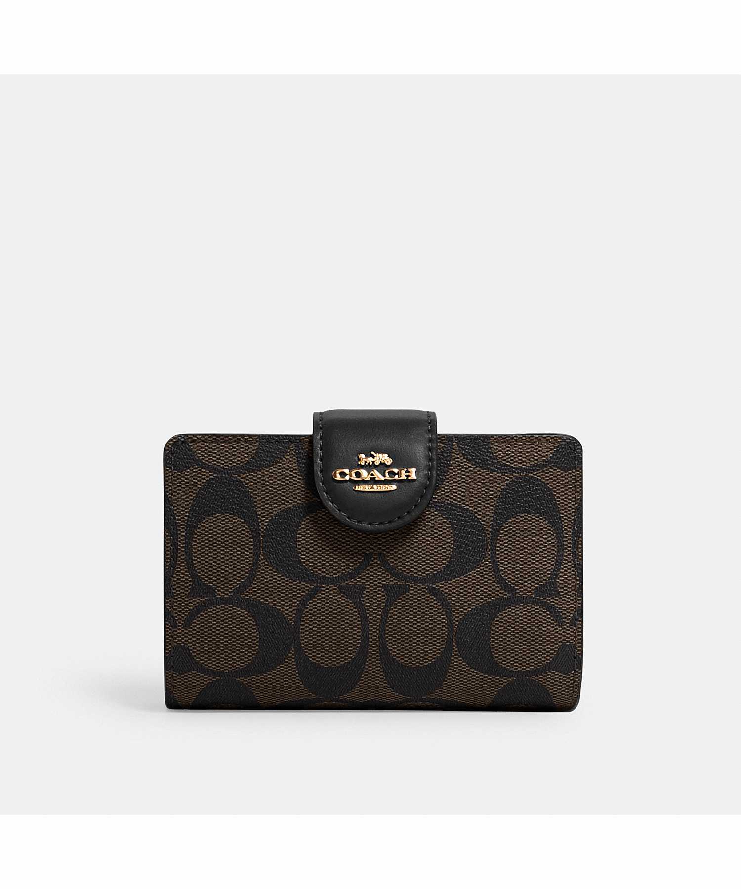 COACH MEDIUM CORNER ZIP WALLET IN SIGNATURE CANVAS C0082 IMAA8 LINE SHOPPING