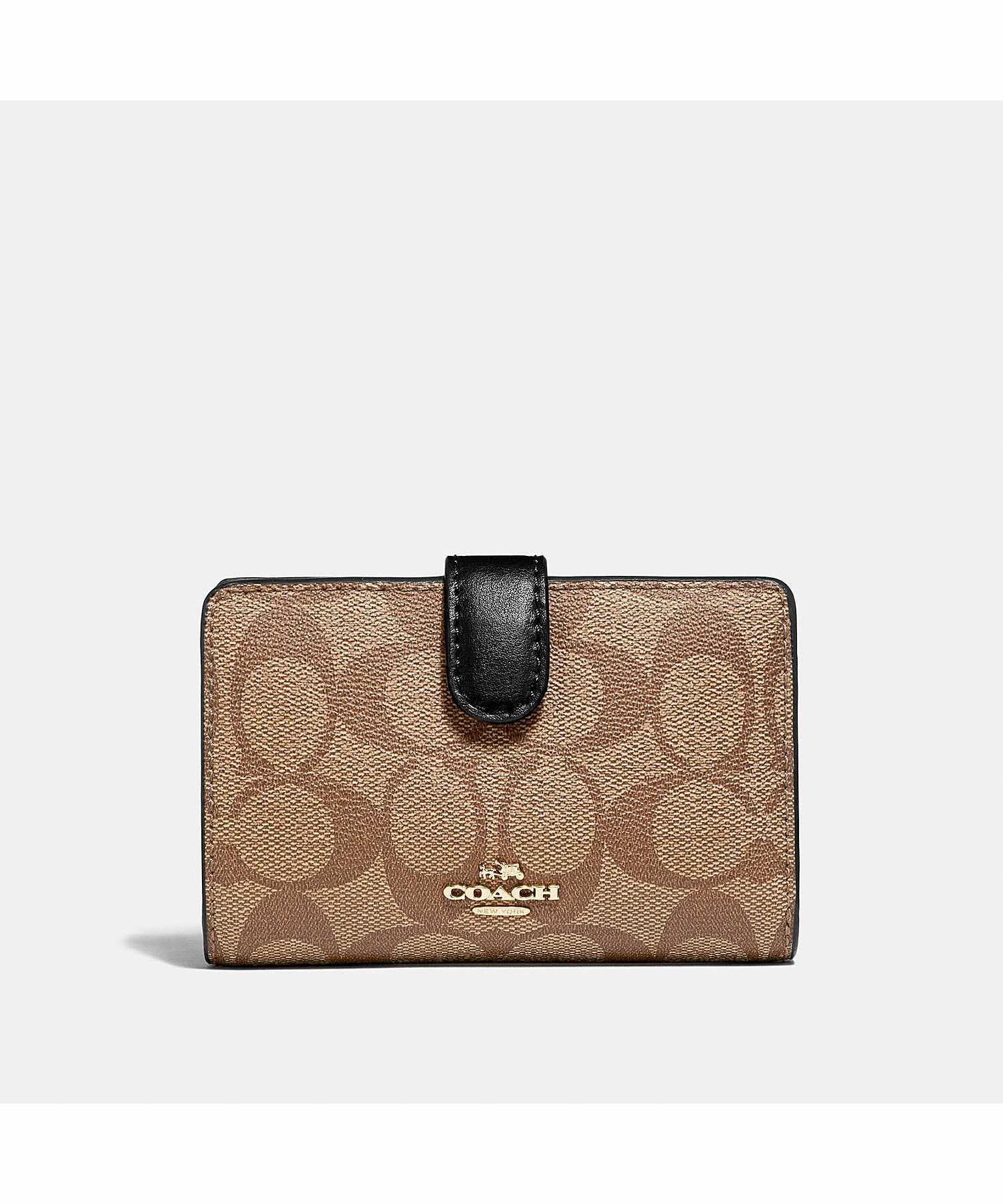 COACH MEDIUM CORNER ZIP WALLET IN SIGNATURE CANVAS F23553IMCBI