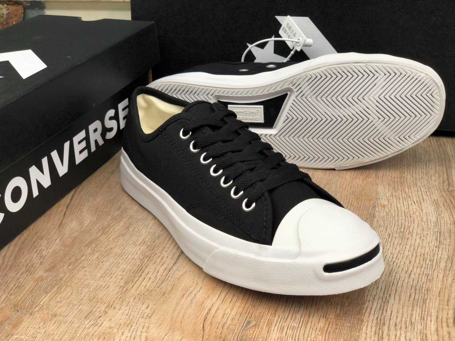 CONVERSE JACK PURCELL COTTON OX Collection-2020 (สีดำ) | LINE SHOPPING