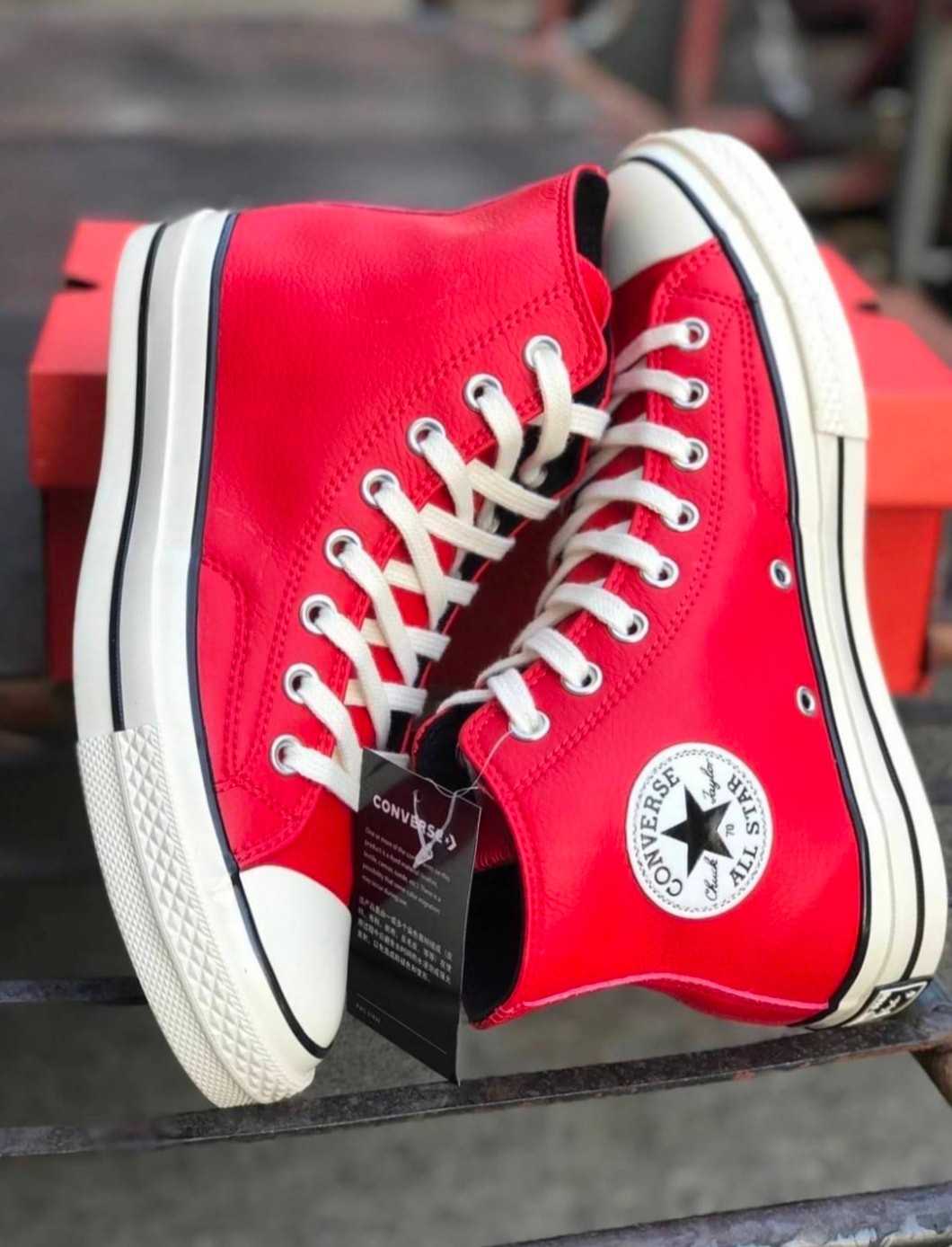 CONVERSE CHUCK 70 LEATHER HI BLACK