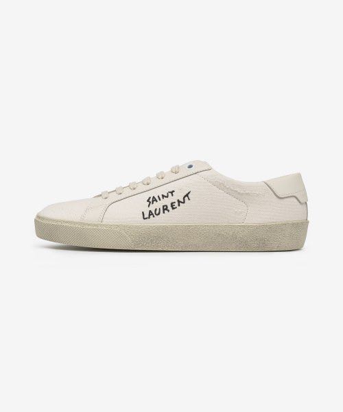 [PRE-ORDER] SAINT LAURENT COURT CLASSIC SL 06 EMBROIDERED SNEAKERS ...