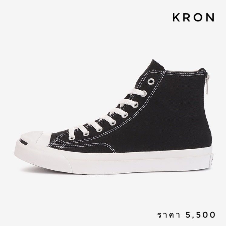 CONVERSE JACK PURCELL BACKZIP RH HI BLACK JAPAN