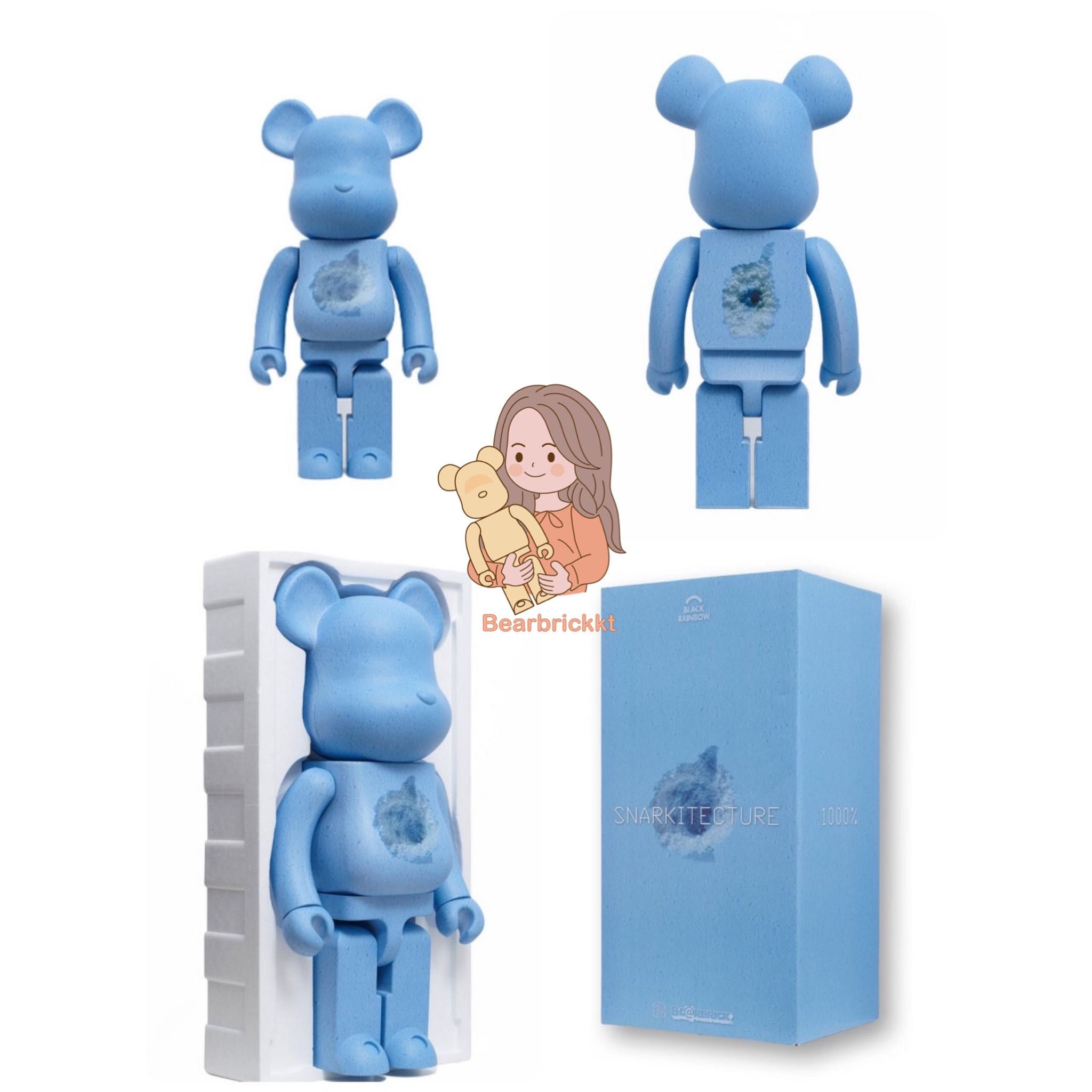 bearbrick Snarkitecture Daniel Arsham X Blackrainbow 1000% Blue