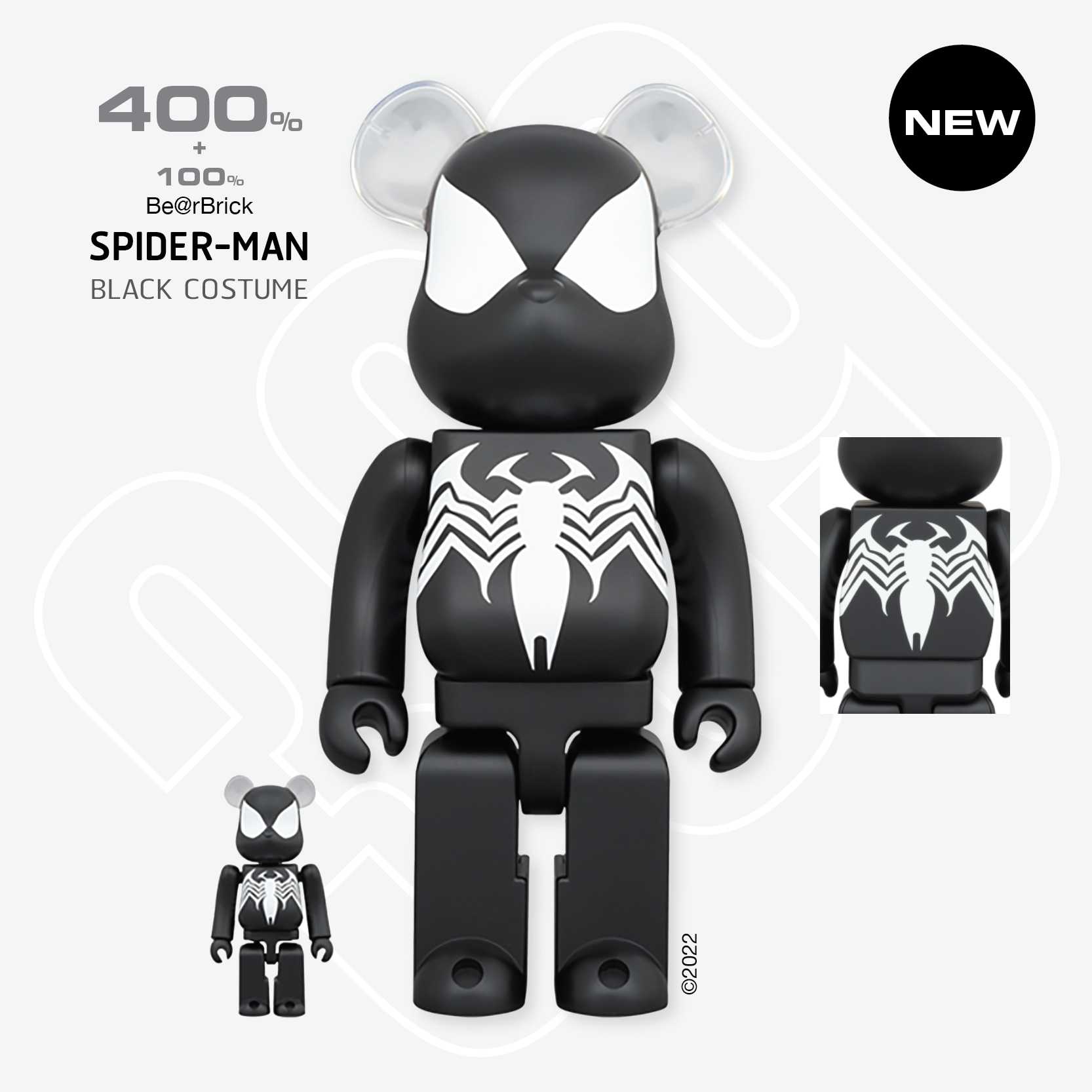 Bearbrick 400% +100% Spider-man Black Costume | LINE SHOPPING
