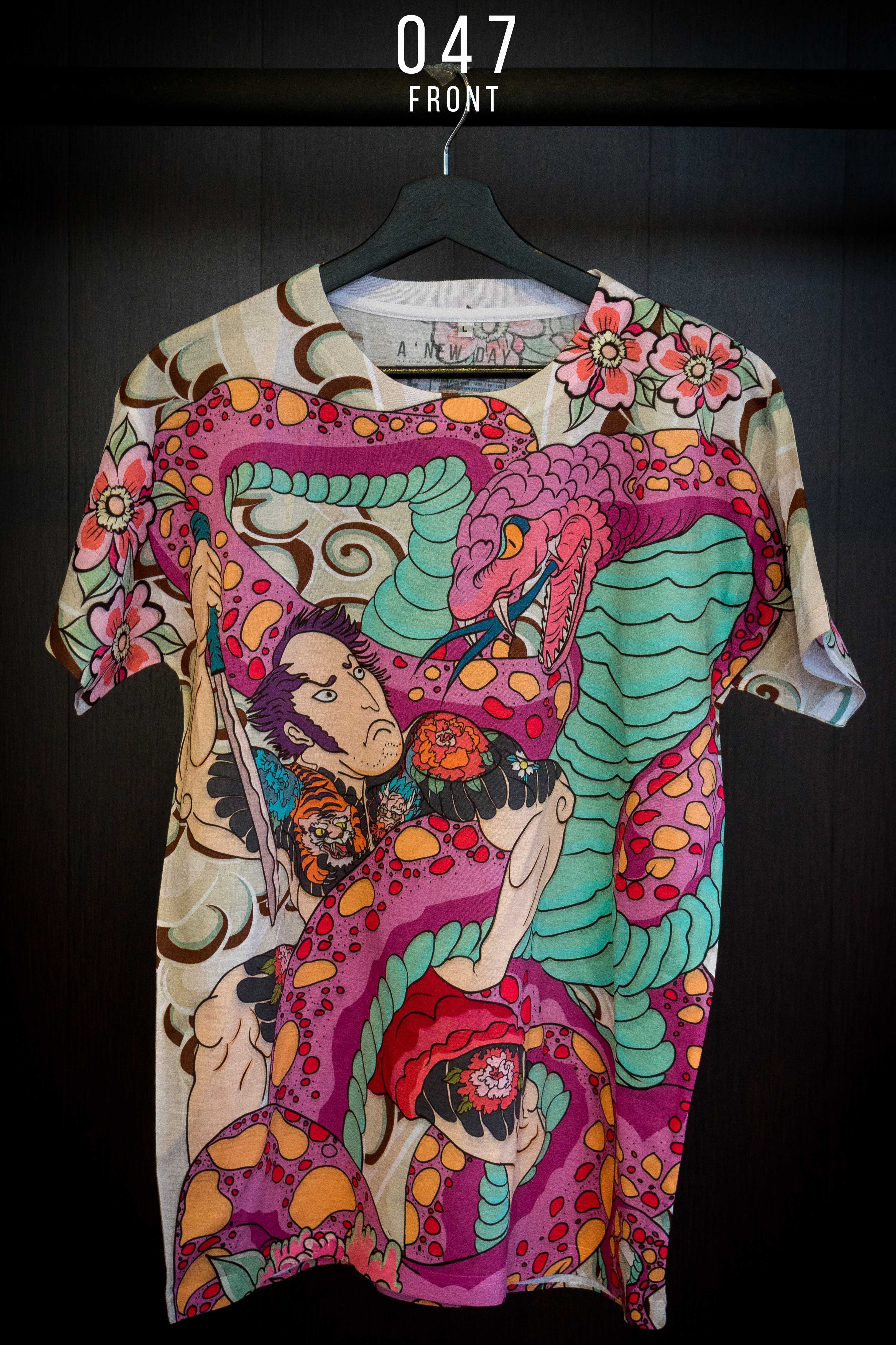 A NEW DAY 047 เสื้อยืดลาย Japan Tattoo | LINE SHOPPING