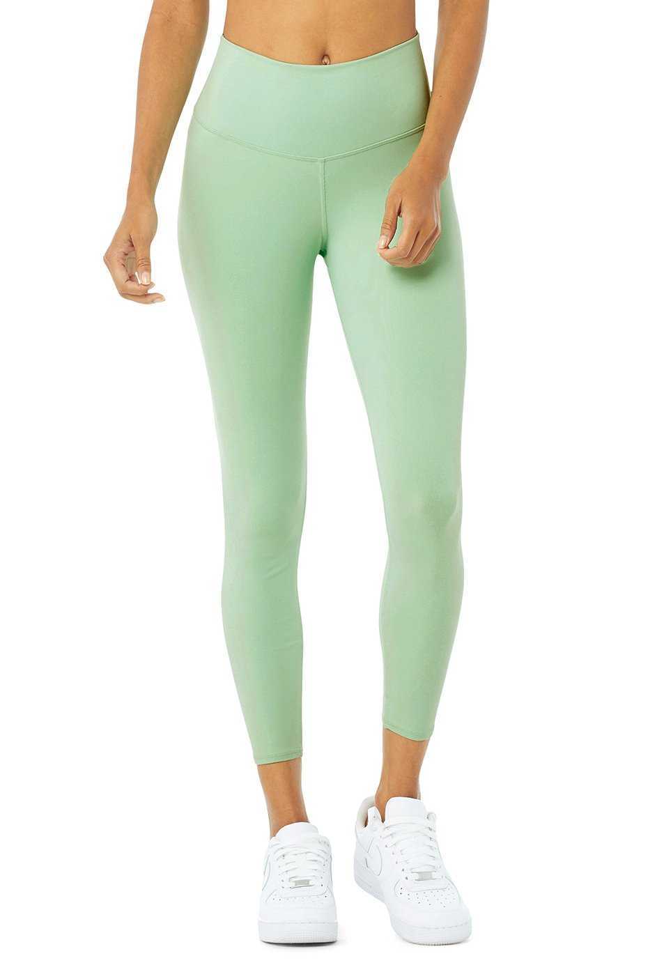 7/8 HIGH-WAIST AIRBRUSH LEGGING - HONEYDEW SIZE-S