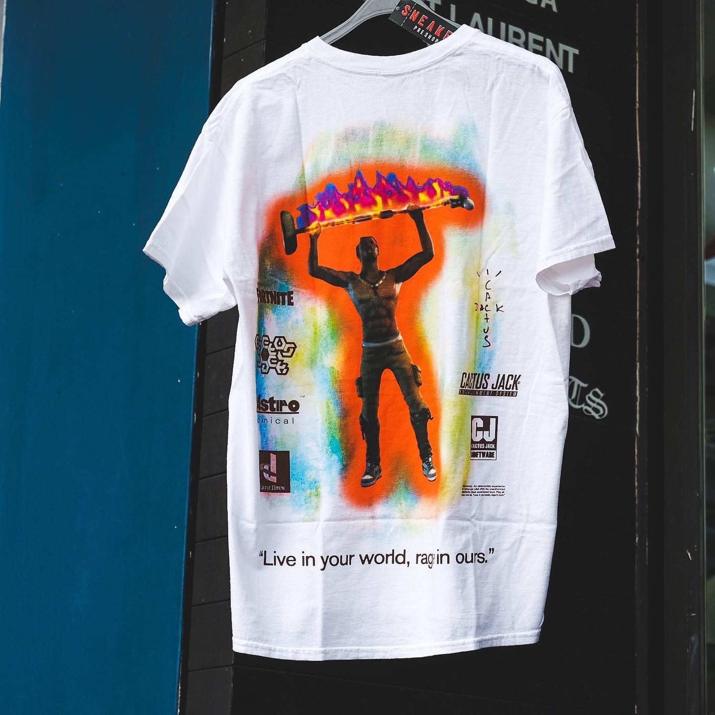 Travis Scott x Fortnite Rage Emote Tee White LINE SHOPPING