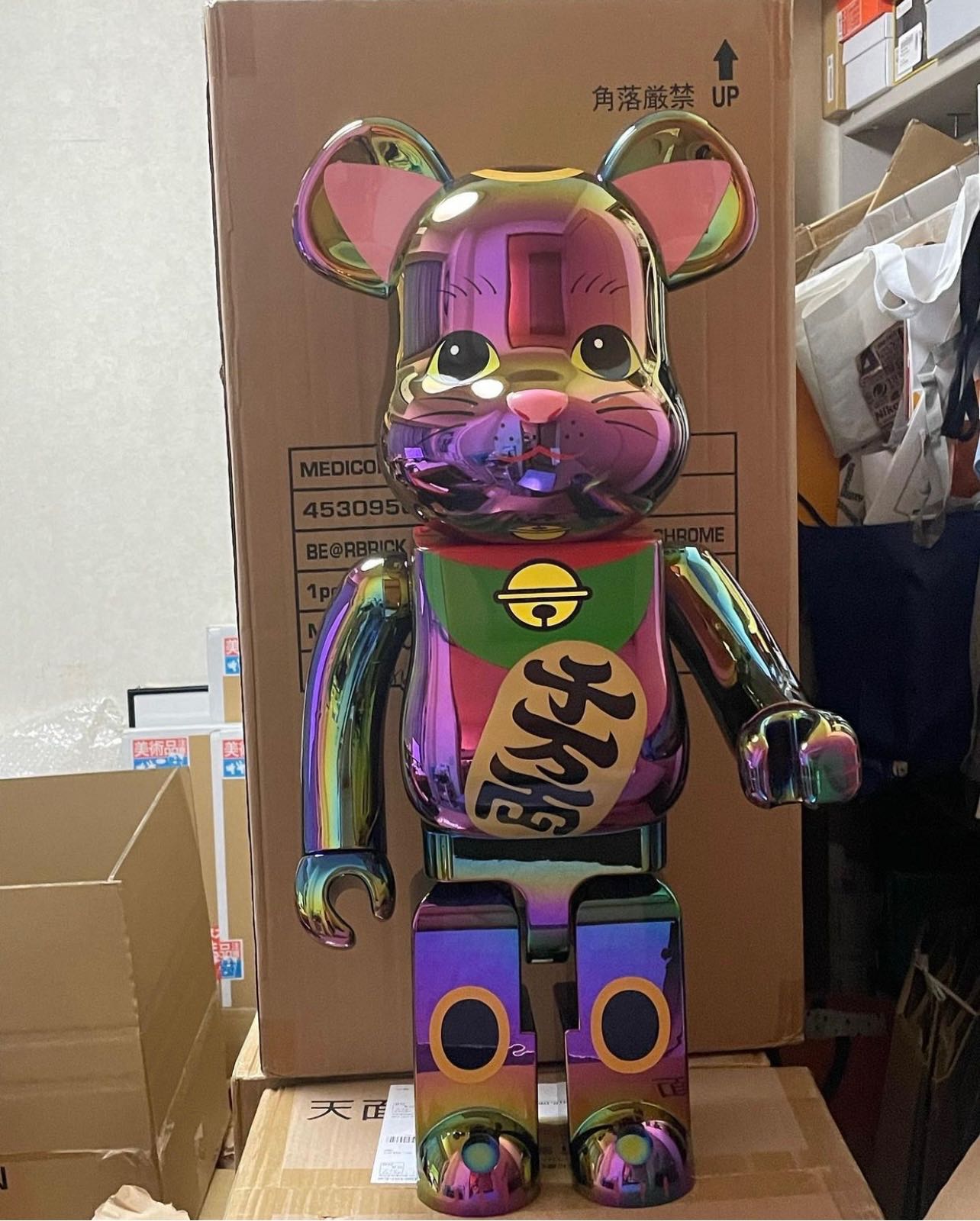 Pre order BE@RBRICK 招き猫 黒透明メッキ | LINE SHOPPING