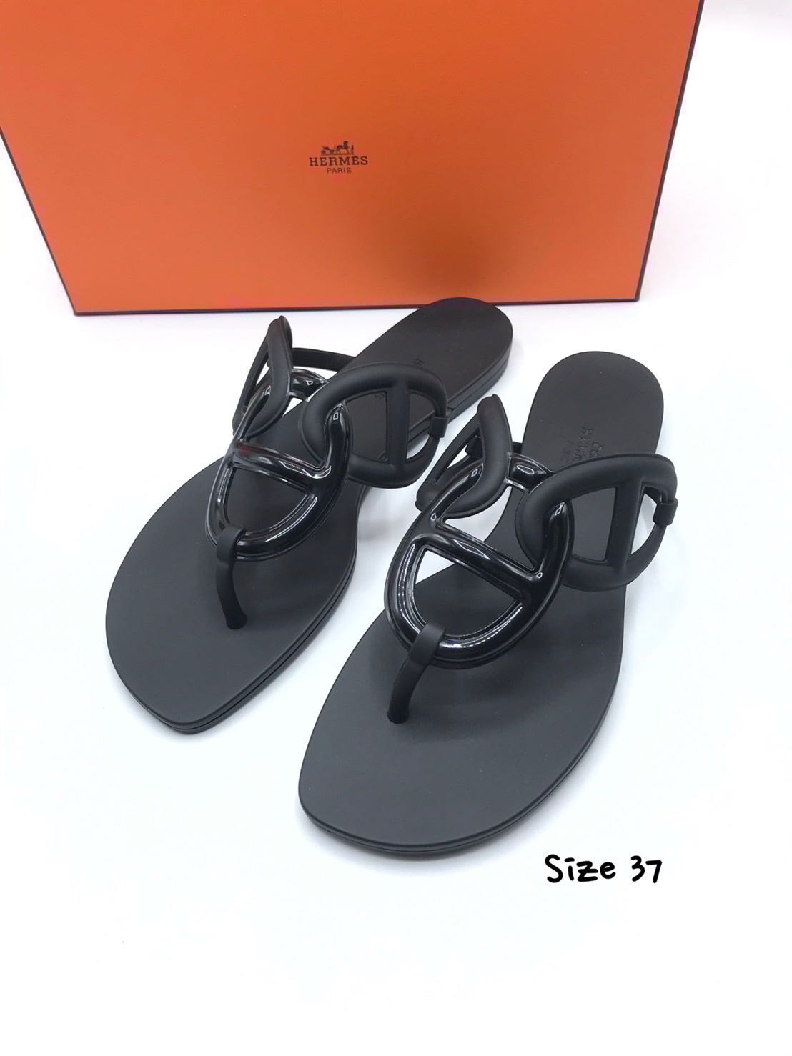 New Hermes Egerie Jelly sandals shoes LINE SHOPPING