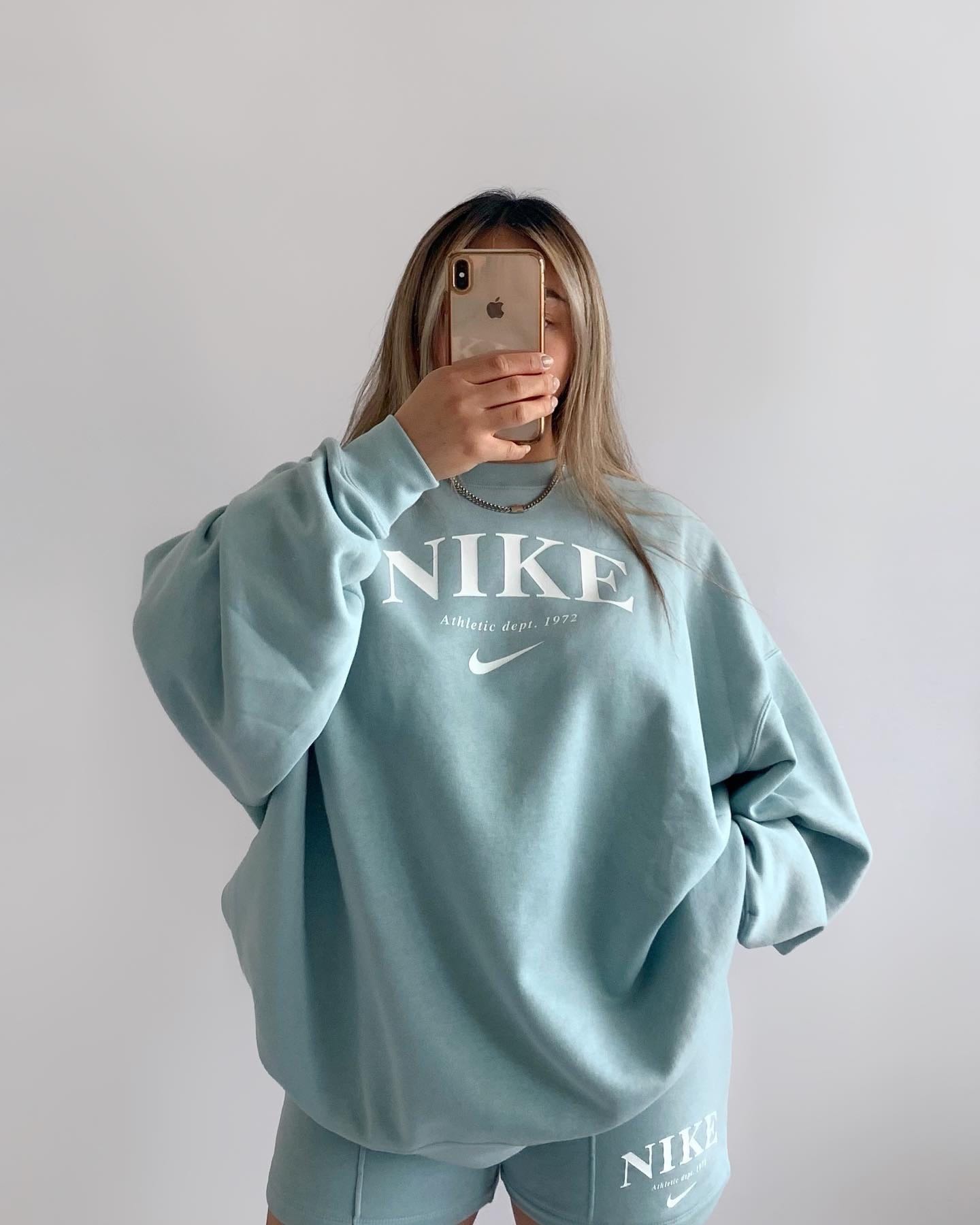 Nike light blue jumper online