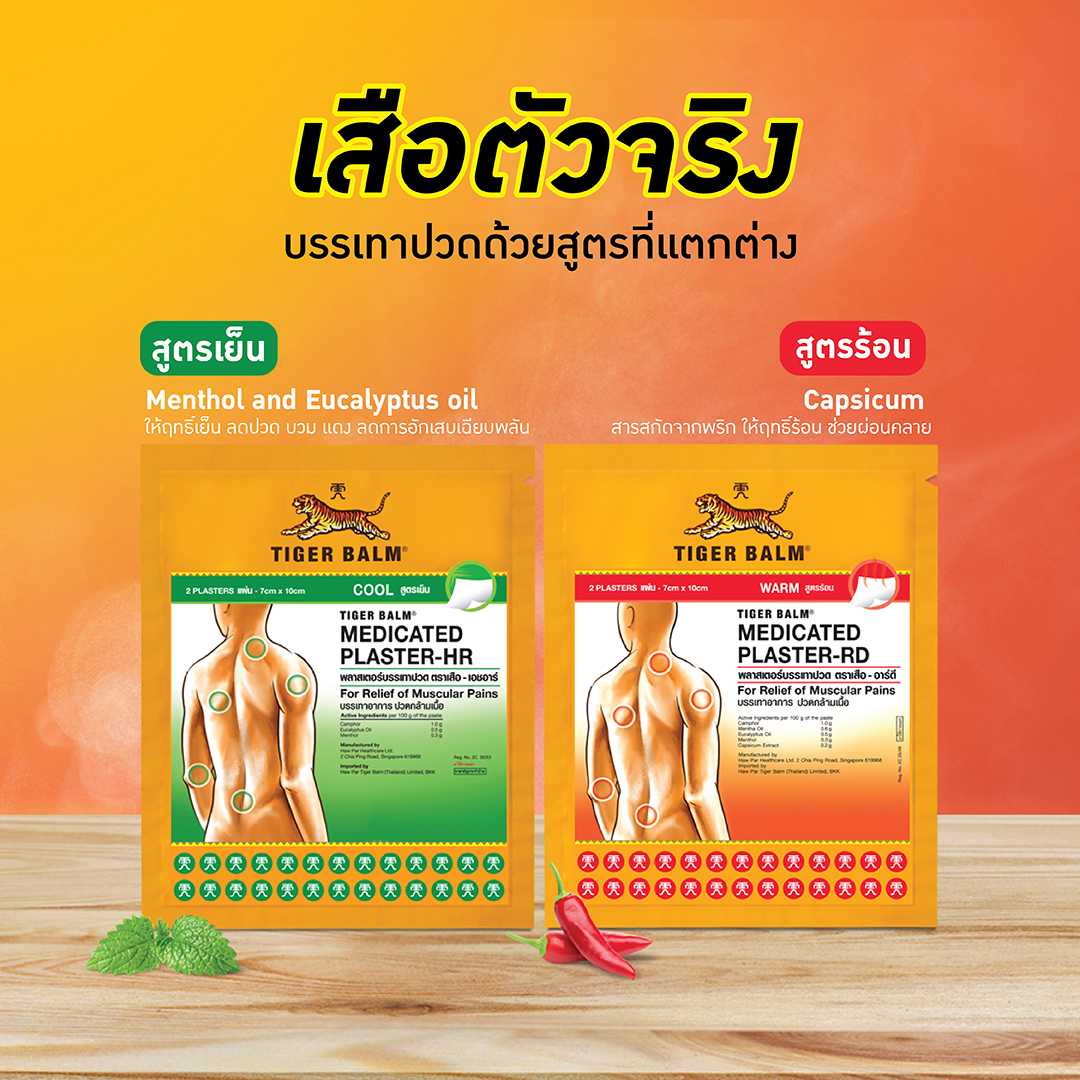 แผ่นแปะแก้ปวด ตราเสือ Tiger Balm แผ่นแปะแก้ปวด | Line Shopping