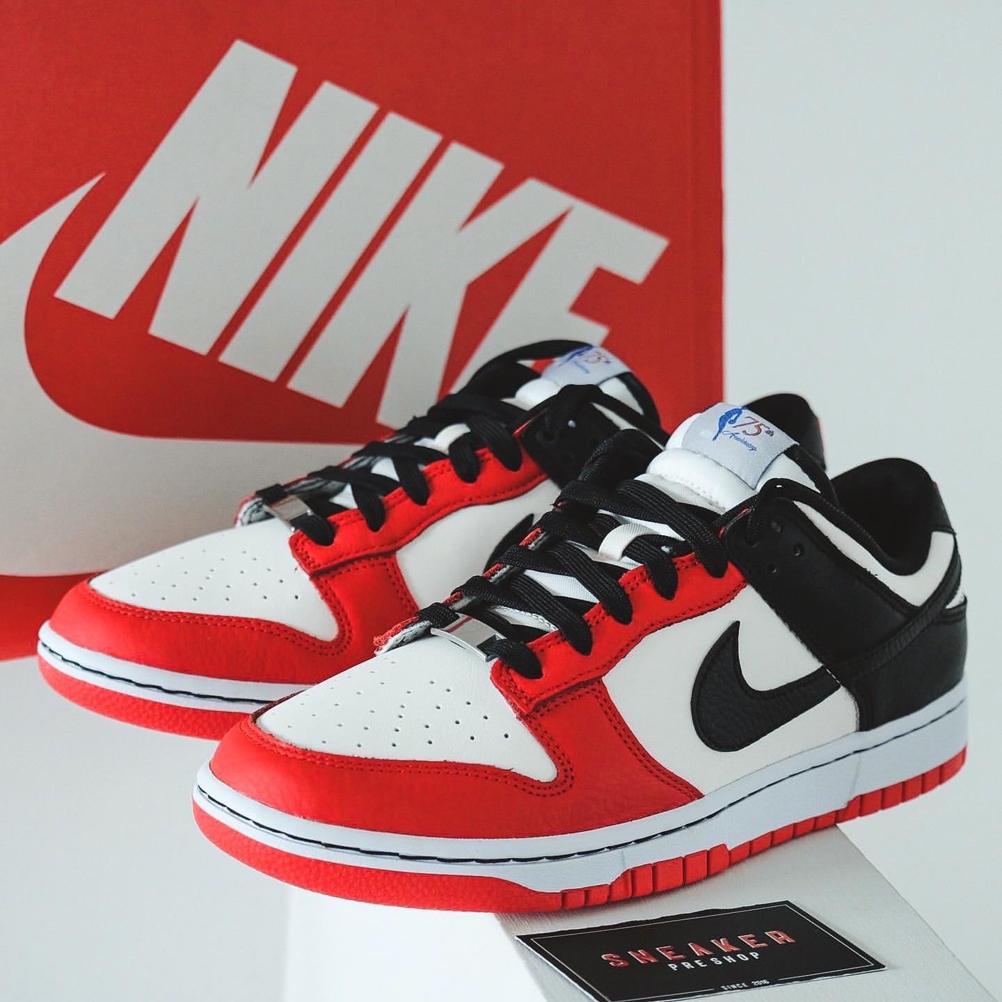 Nike Dunk Low EMB NBA 75th Anniversary Chicago Size 9.5 us | LINE