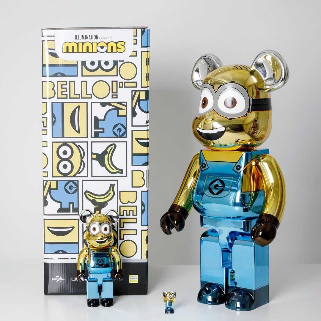 Be@rbrick Minion Dave Chrome ver. | LINE SHOPPING