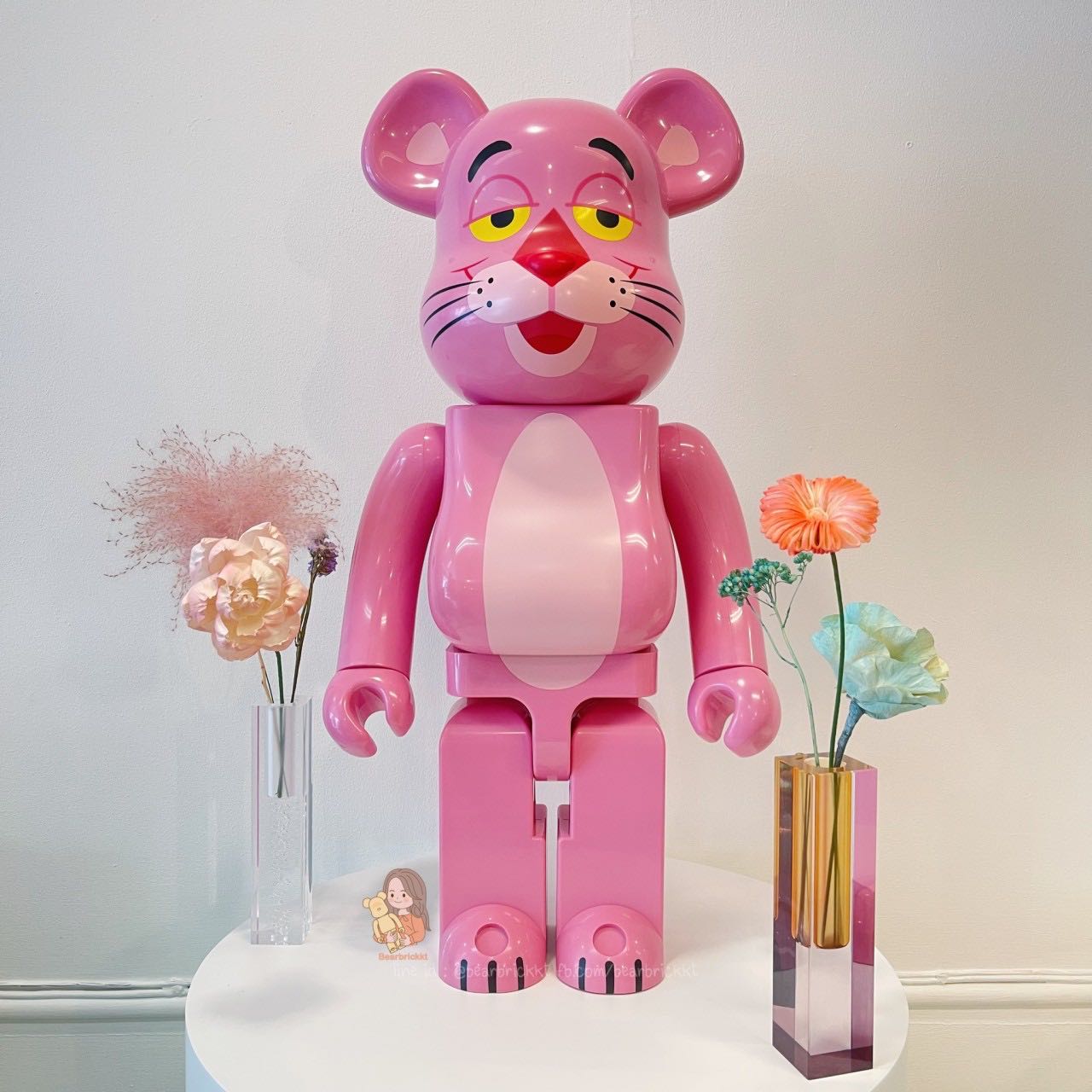 💞Bearbrick Pink Panther 100%+400% ,1000% Ready to ship พร้อมส่งนะ