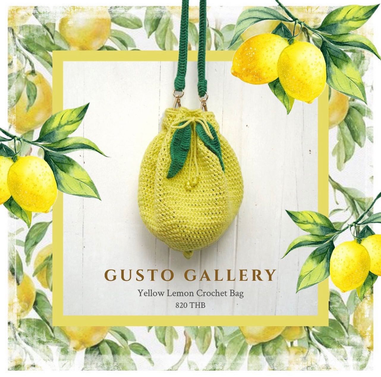 Crochet lemon bag deals