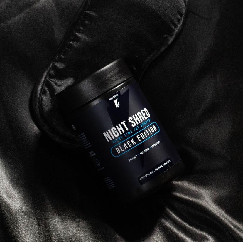 Innosupps Night shred black edition แฟต เบิน fatburn กำจัด ไขมัน ขณะ