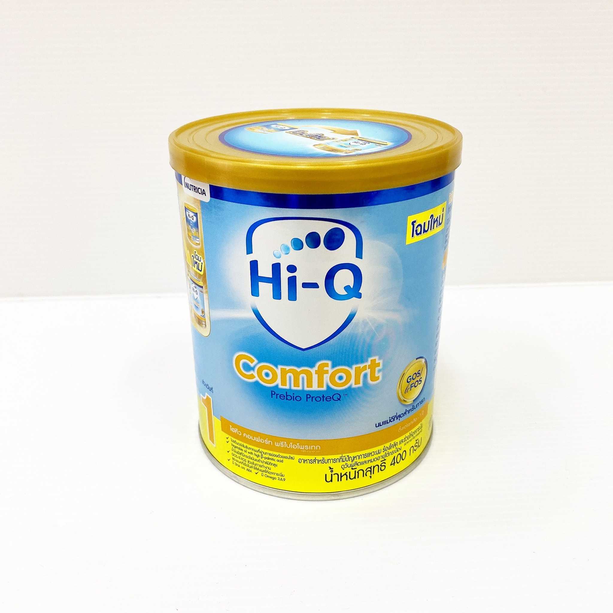 HiQ Comfort นมผง ไฮคิว คอมฟอร์ท สูตร 1 ขนาด 400 กรัม 1 กระป๋อง (สูตร