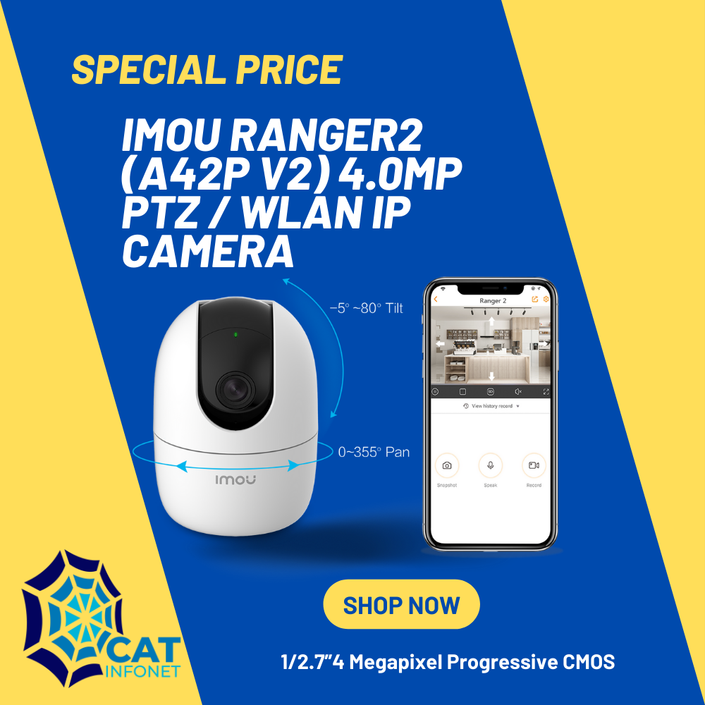 IPC-A42P-IMOU - Caméra IP Imou 4MP 3.6mm WIFI PT Ranger 