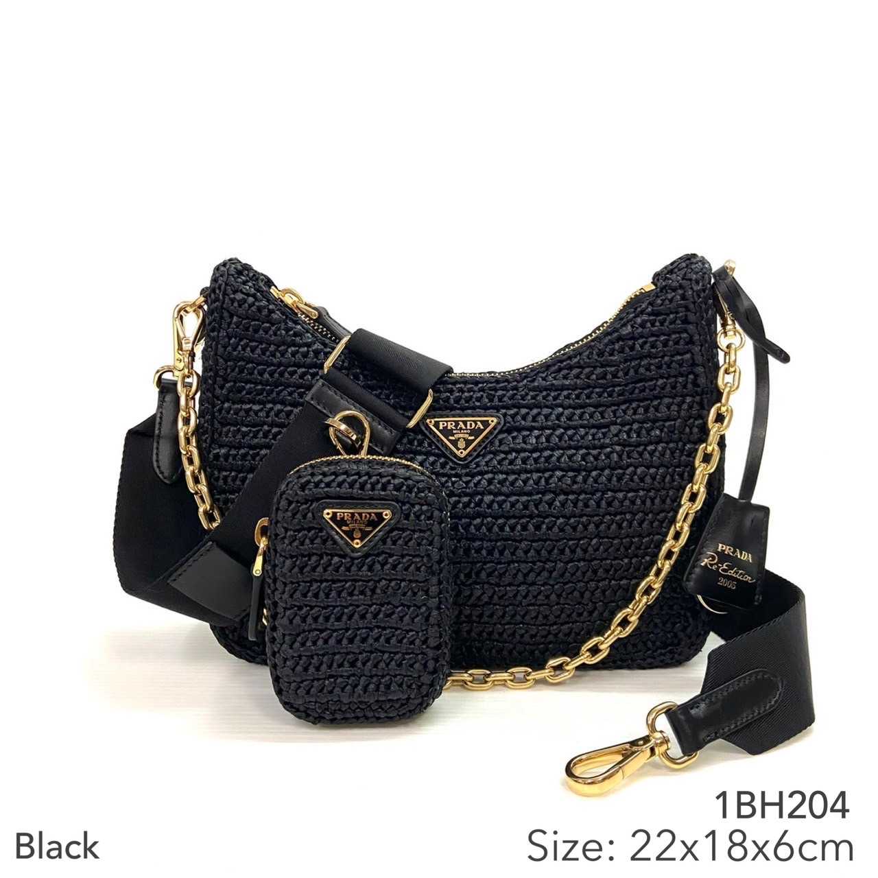 Prada Re Edition 2005 Raffia Bag LINE SHOPPING
