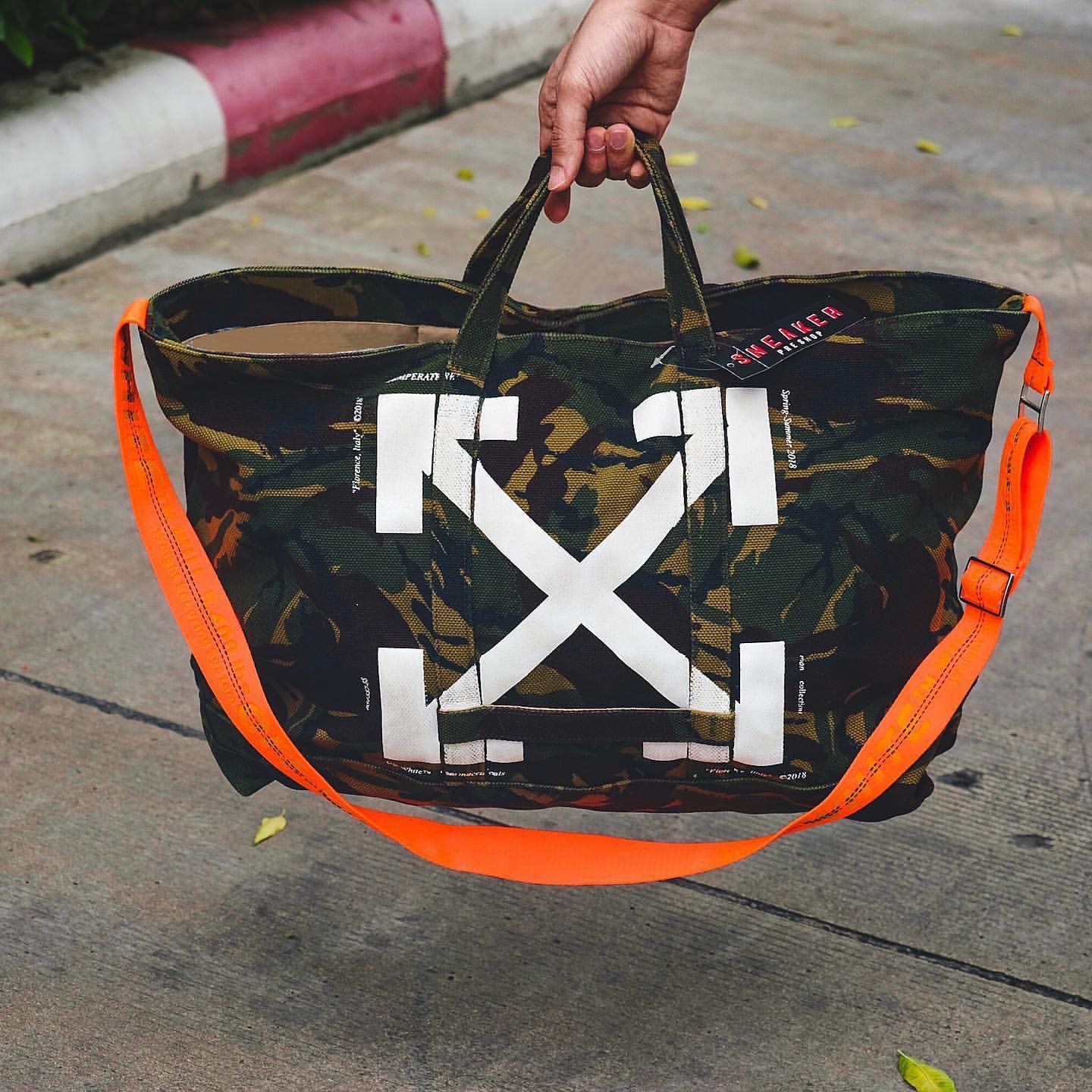 Off white deals camouflage bag