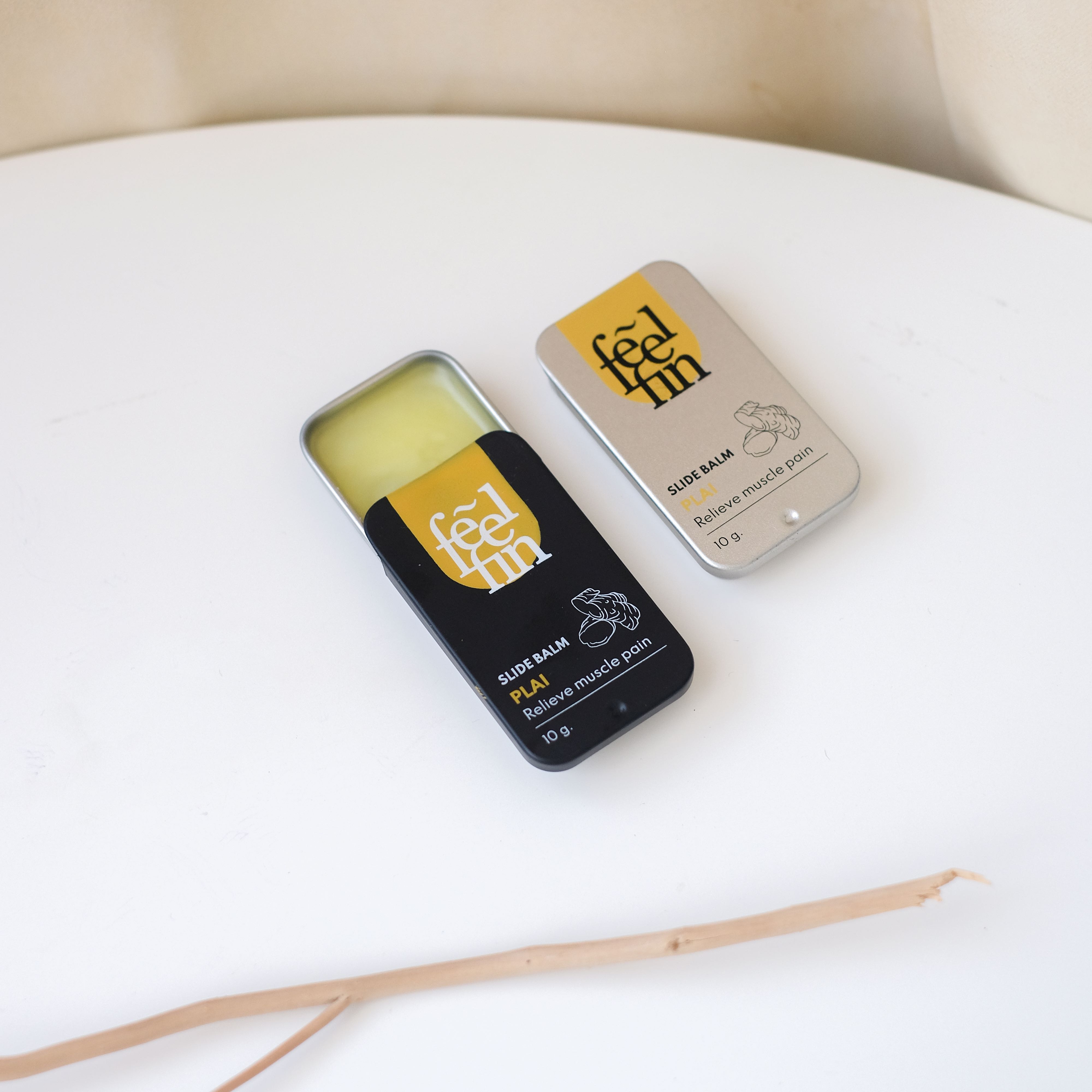 Feelfin Aromatic balm ยาหม่อง กลิ่น ไพล(รุ่นBlack edition) บรรเทาอาการ ...