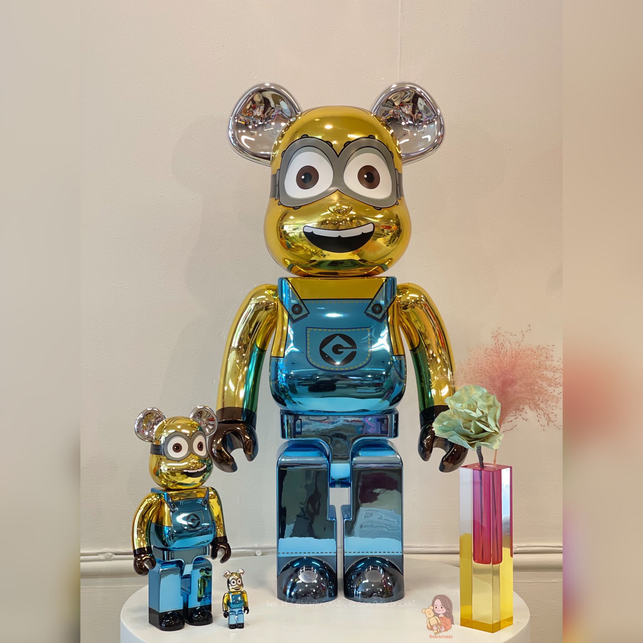 ready to ship Bearbrick Minion Dave Chrome 100%+400%,1000% | LINE