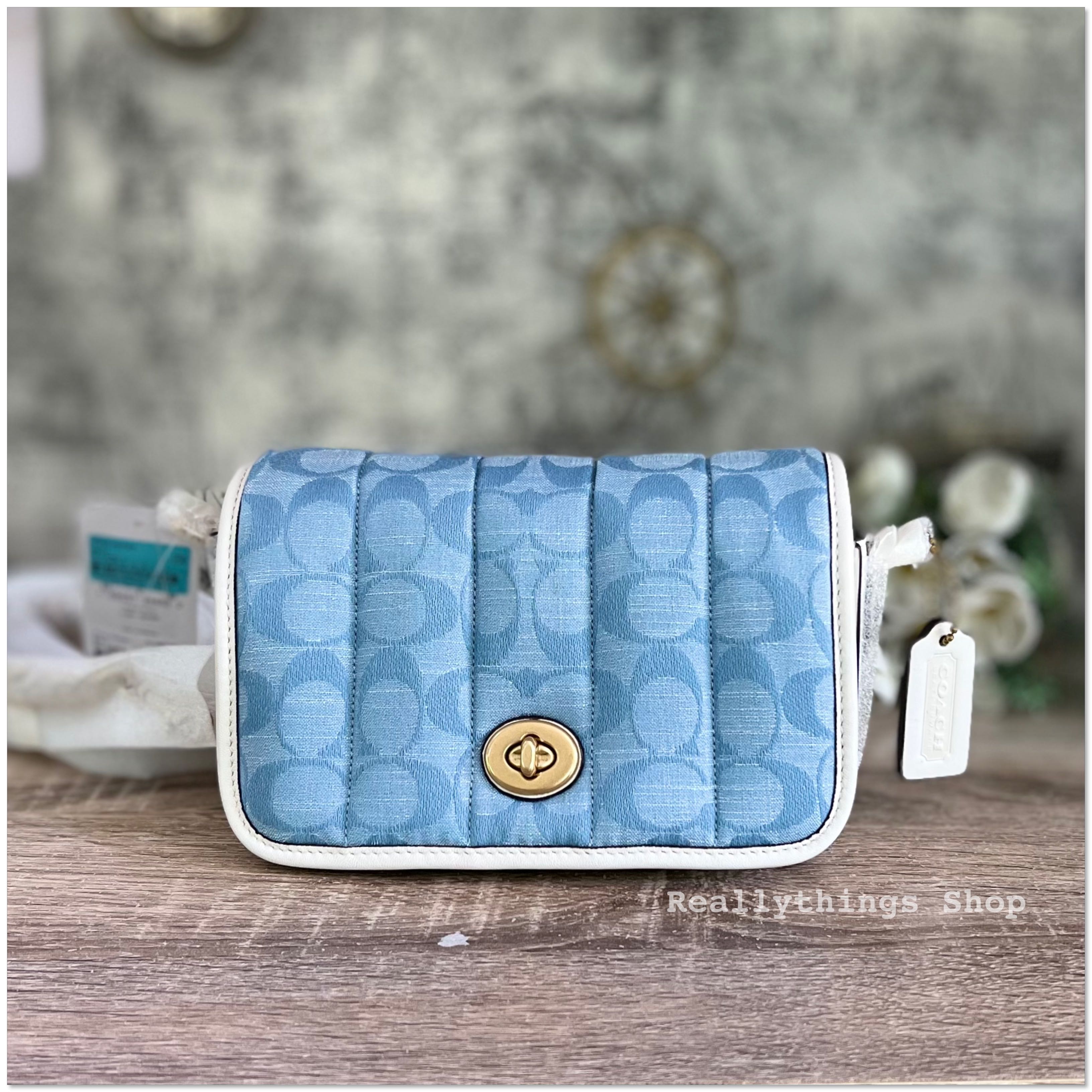 Coach Signature Dinky 18 Chambray LINE SHOPPING