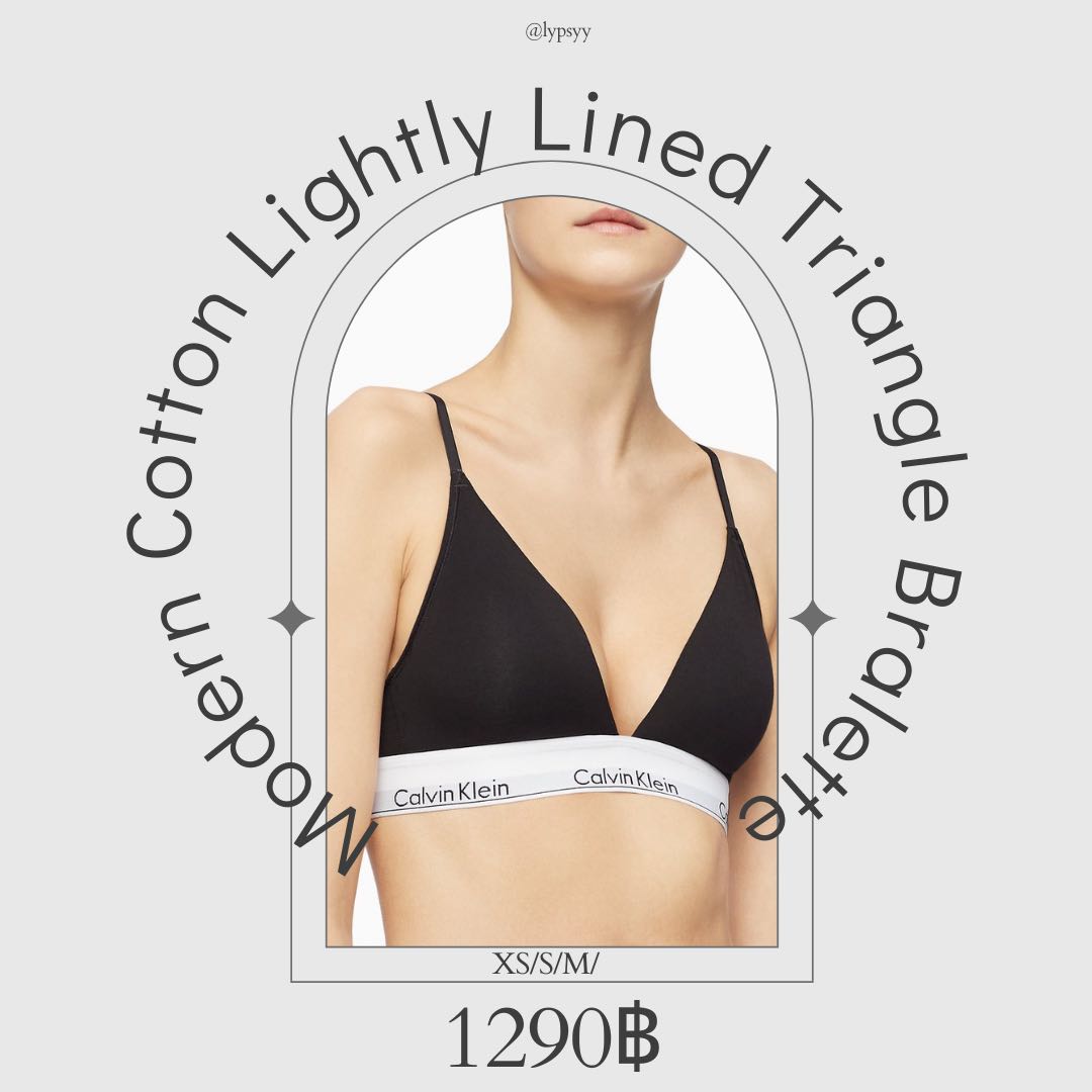 CK Modern Cotton Lightly Lined Triangle Bralette