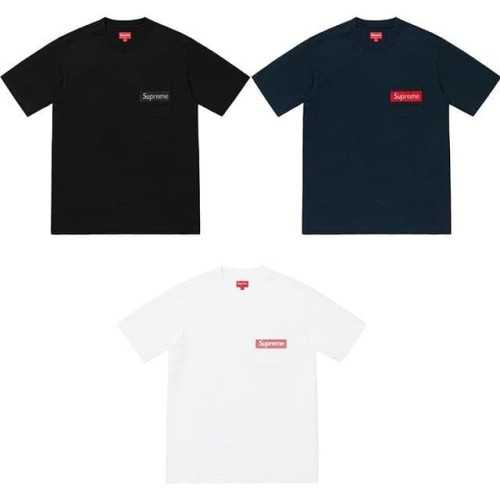 S　サイズ　Supreme　Mesh Stripe Pocket Tee BLK