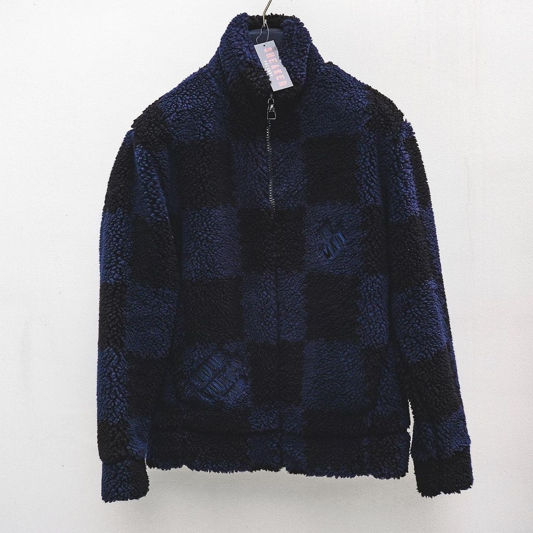 Louis Vuitton X Nigo Jacquard Damier Fleece Blouson S0 size for