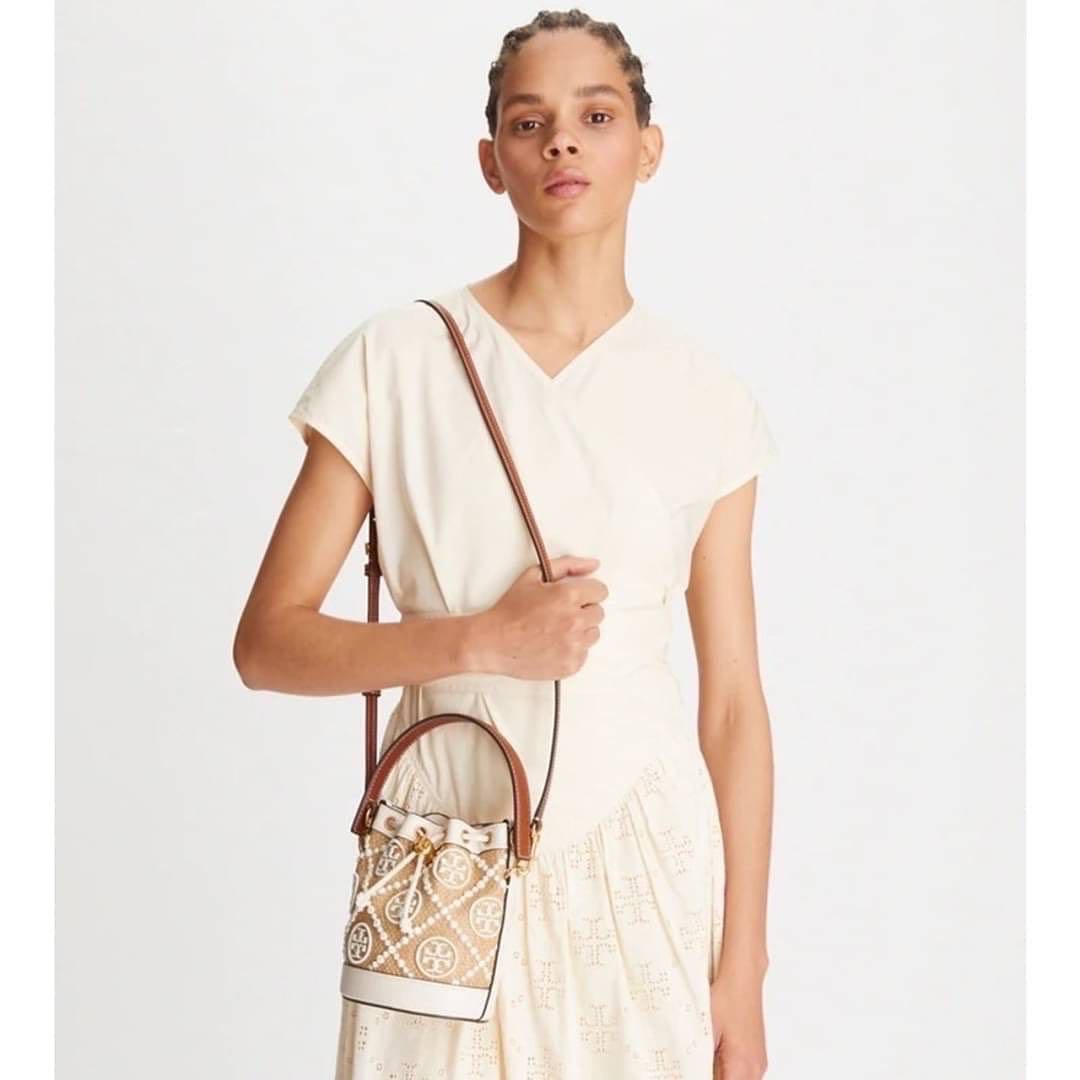 Tory burch mini bucket bag online