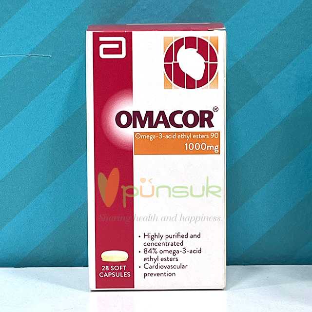 OMACOR Omega3acid ethyl esters 90 1000mg (28 soft capsules) ABBOTT