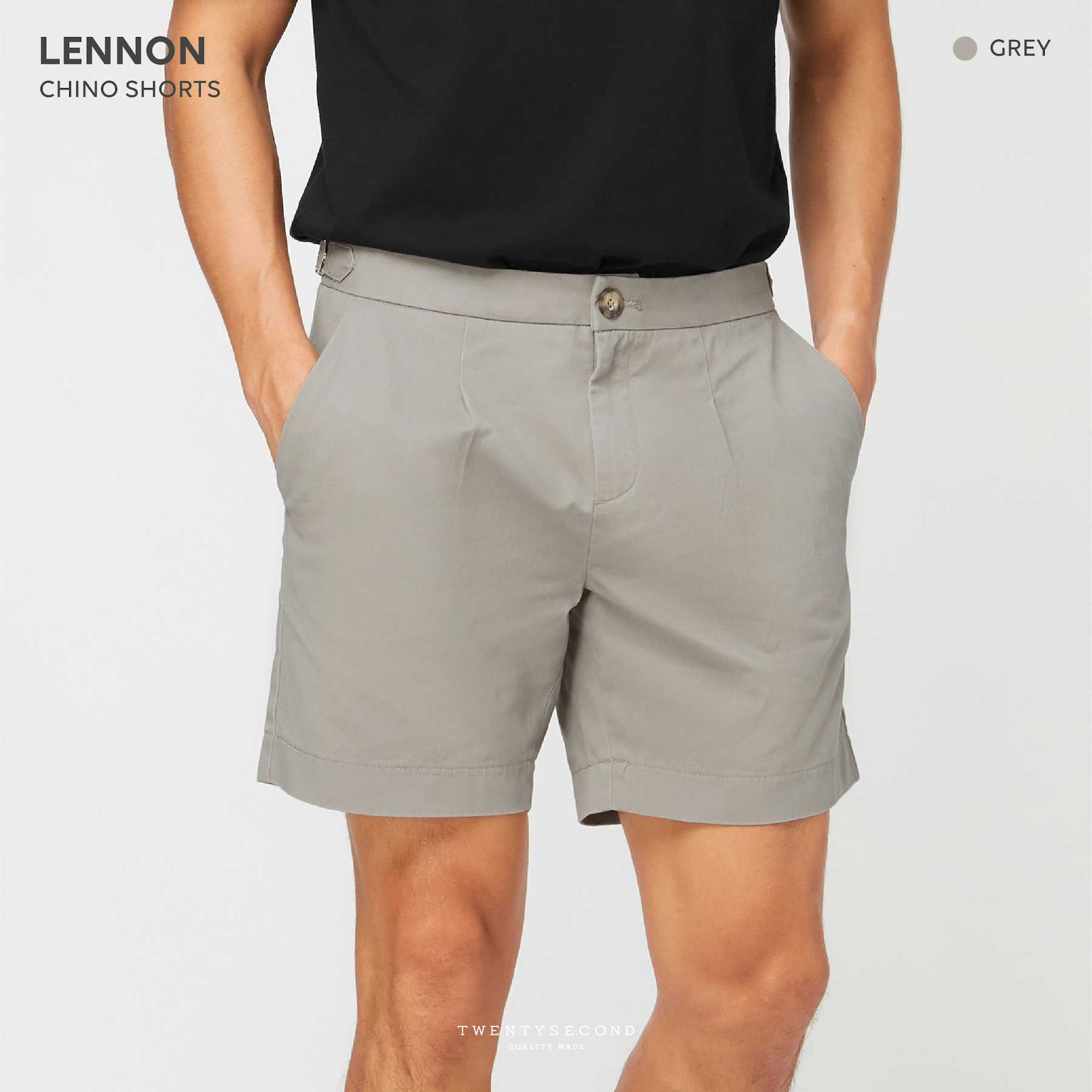Grey chino shorts discount