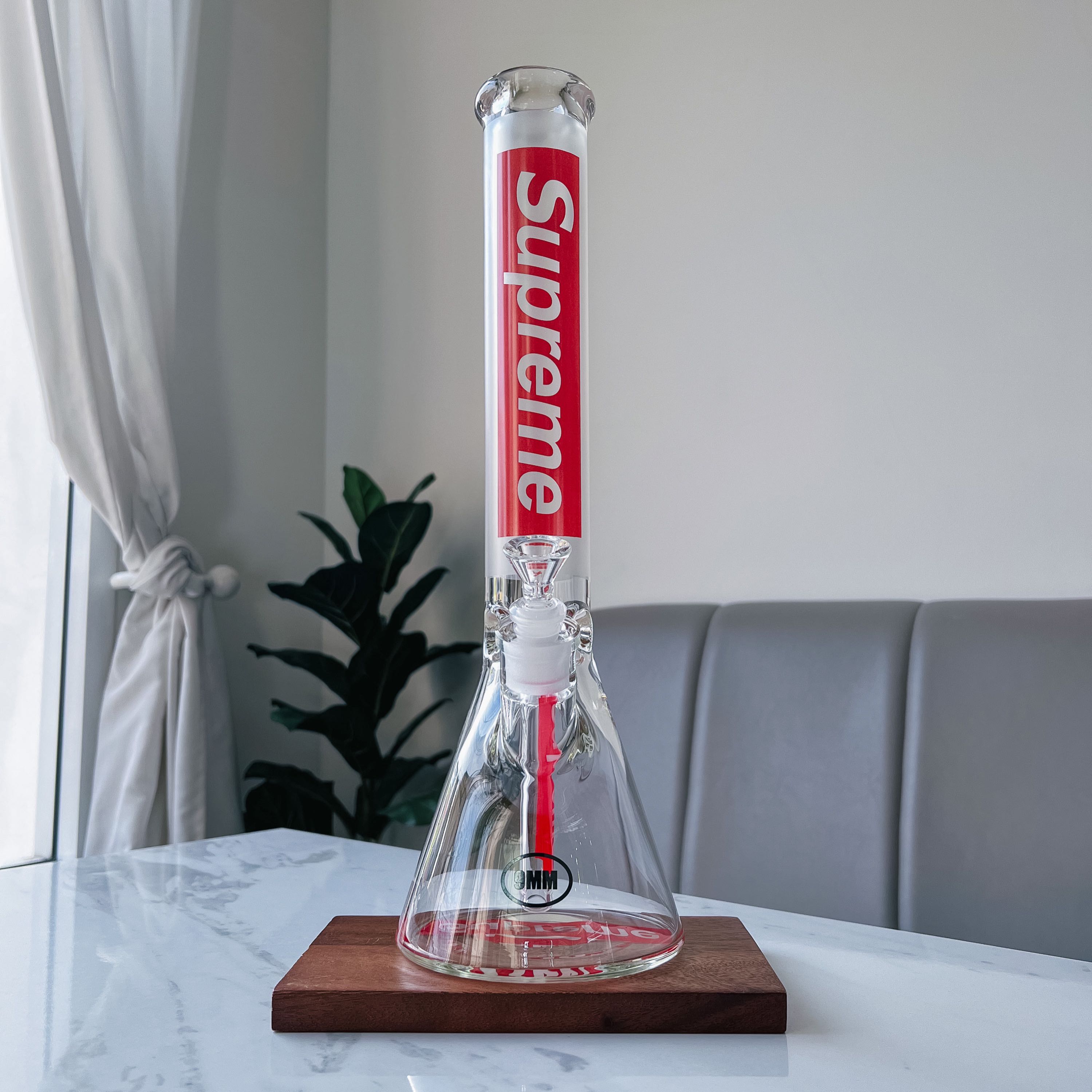 Supreme Beaker Base Ice Bong 9 mm 40 cm LINE SHOPPING