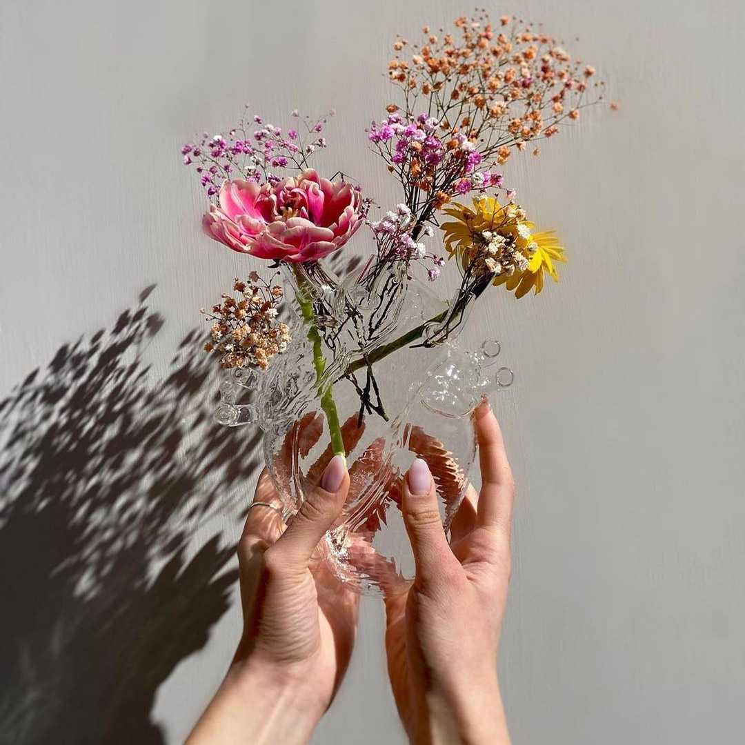 Seletti Love in Bloom Glass Vase