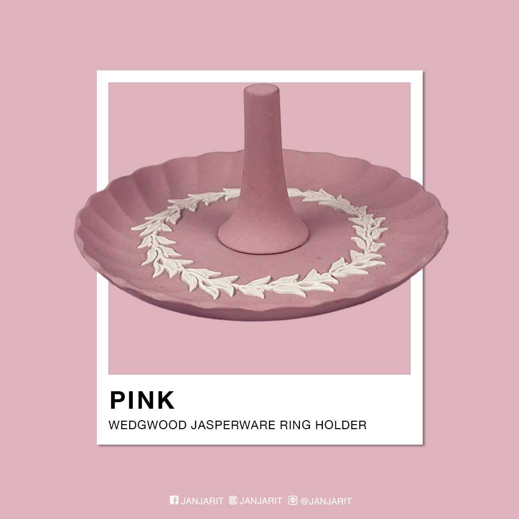 Wedgwood Pink Jasperware Ring Holder LINE SHOPPING
