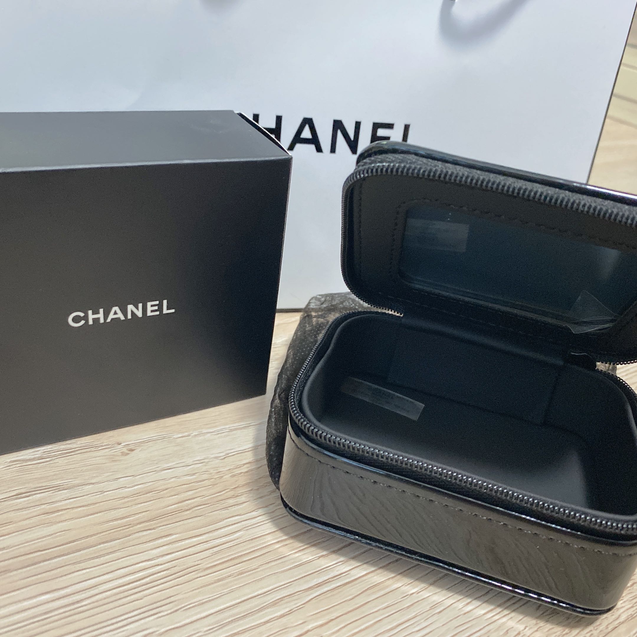 Chanel lipstick case makeup bag LINE SHOPPING