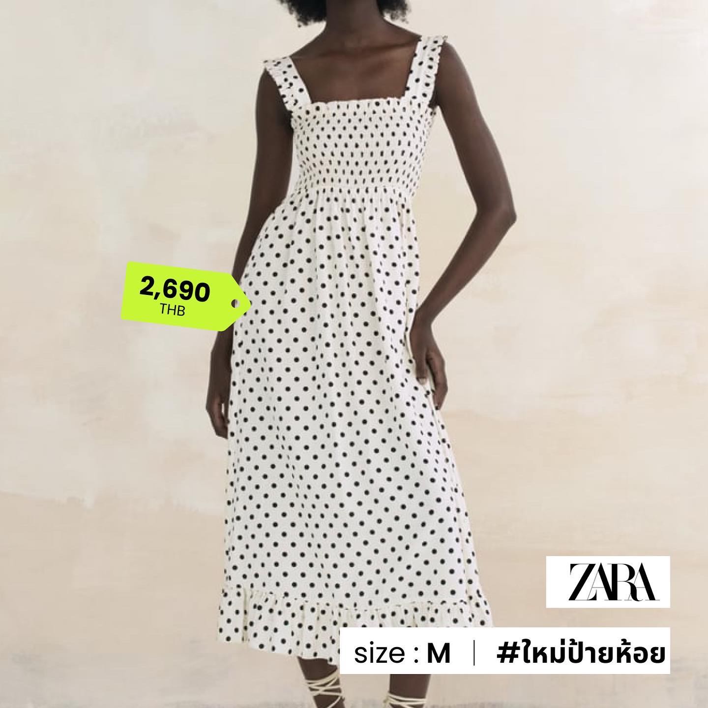 Zara polka dot cami sales dress