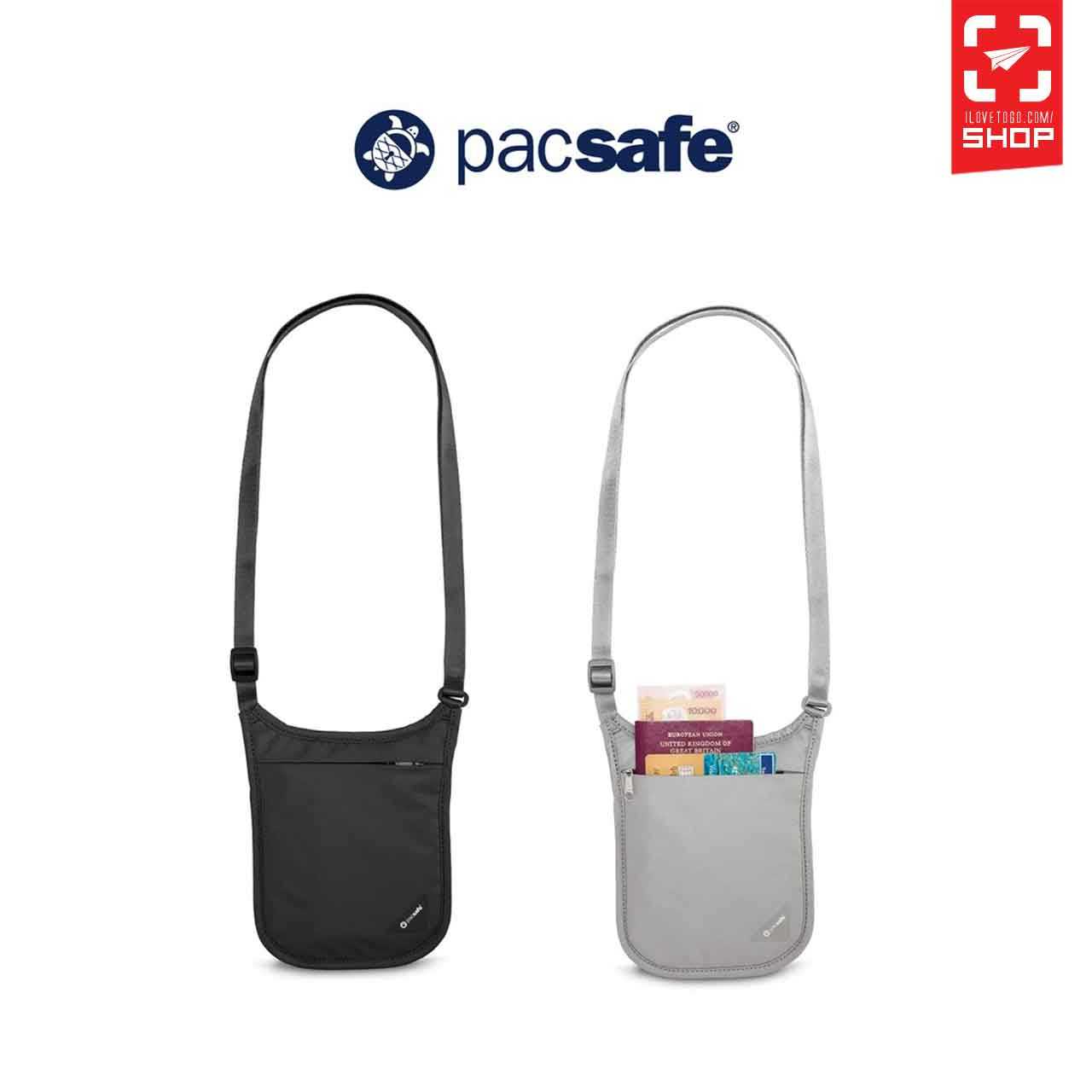 กระเป๋า Pacsafe Coversafe V75 RFID blocking neck pouch LINE SHOPPING