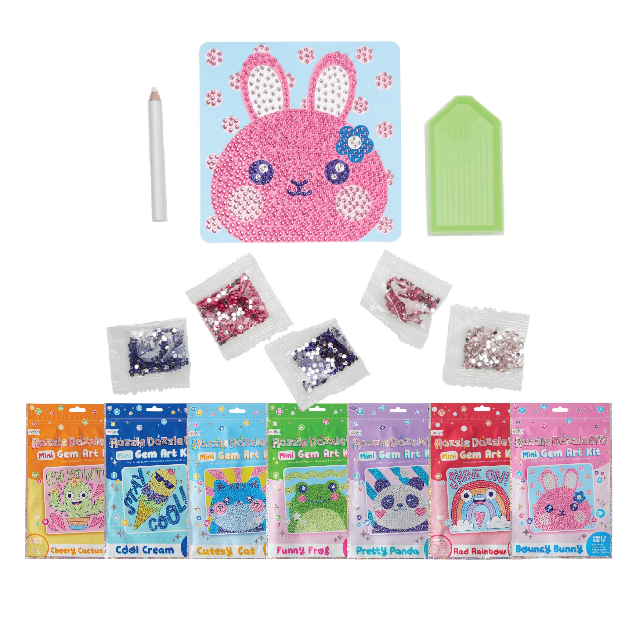 Ooly Razzle Dazzle DIY Mini Gem Art Kit Cutesy Cat