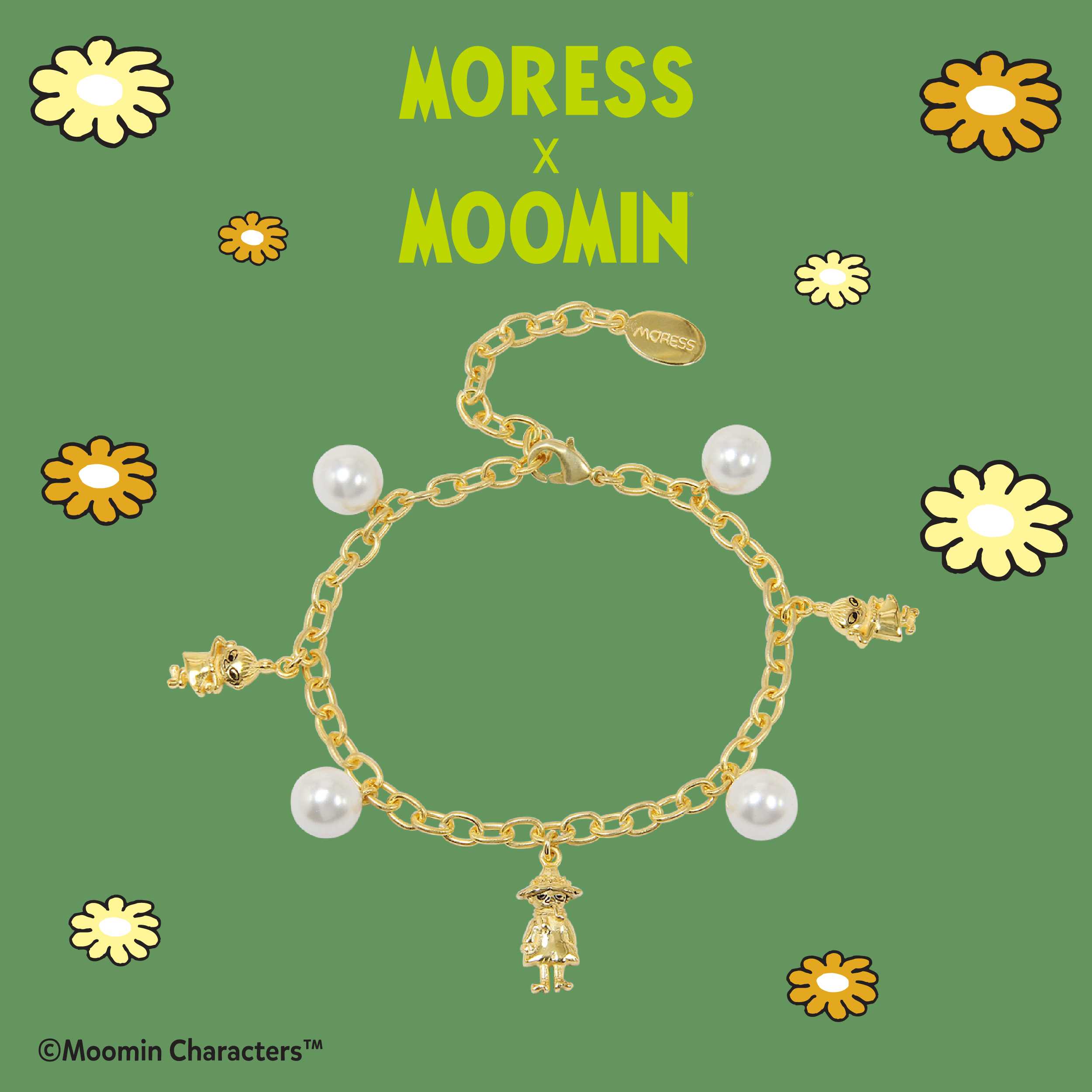 Snufkin and Little My Gold Chain Bracelet - Moress Charms - The