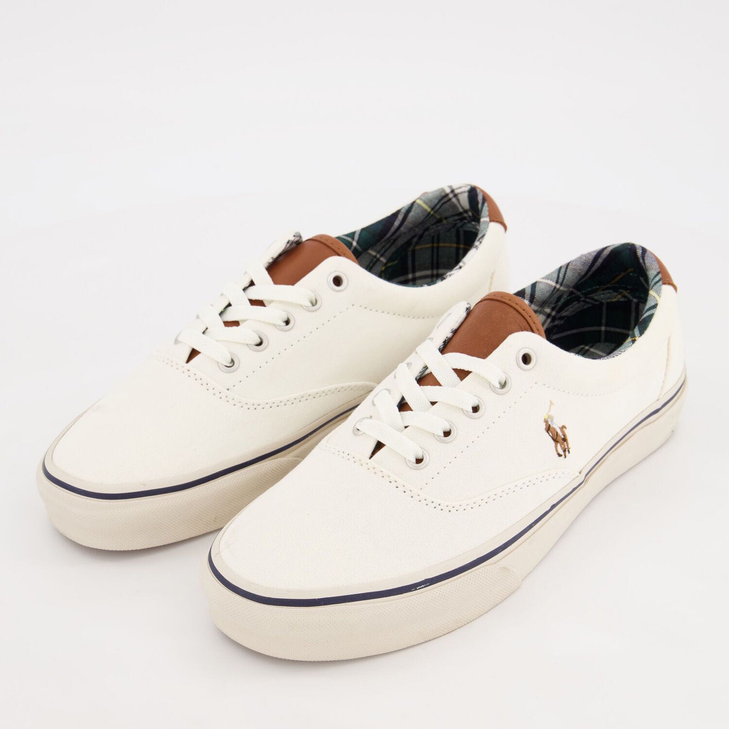 Ralph lauren white canvas trainers store