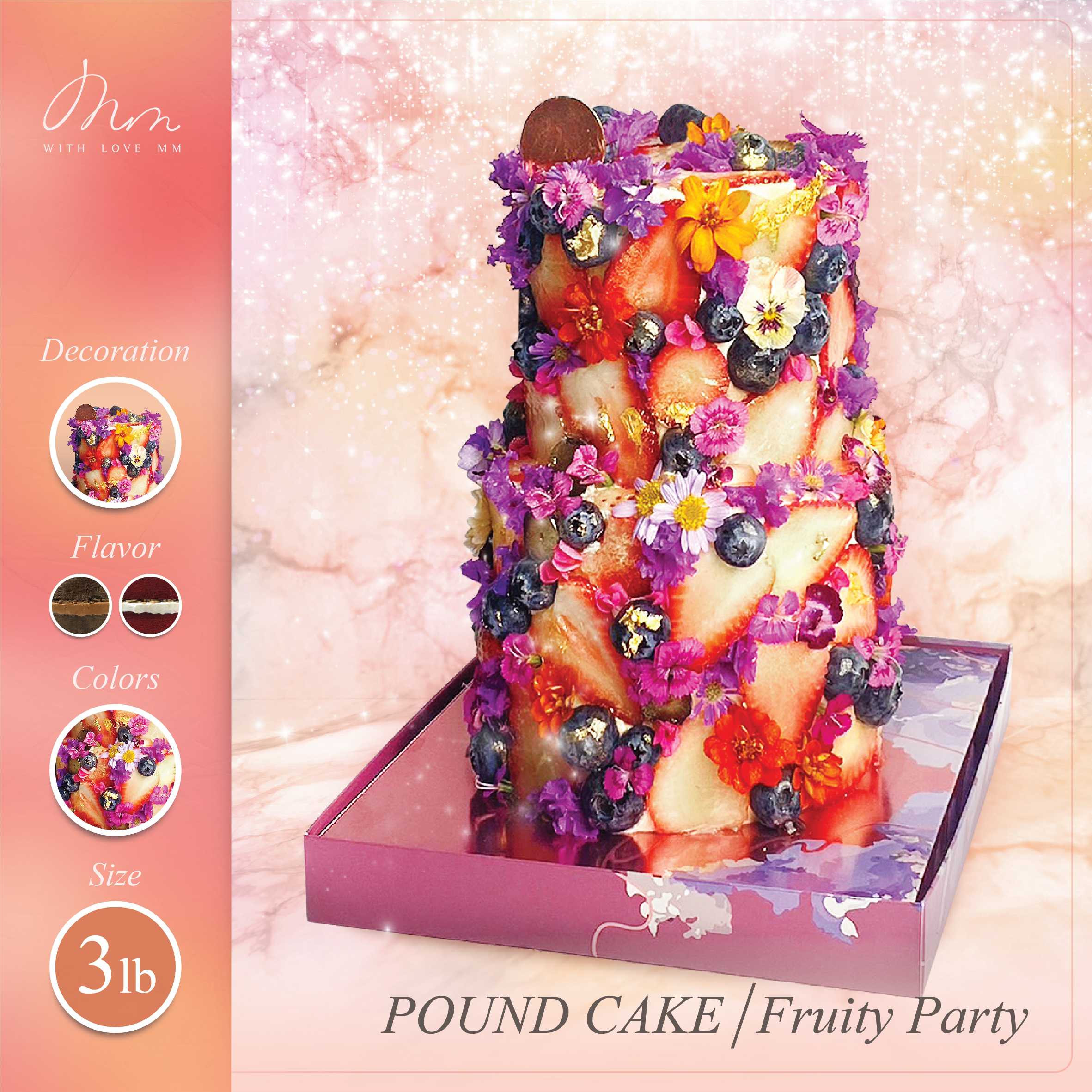 POUND CAKE Fruity Party 3lb LINE SHOPPING