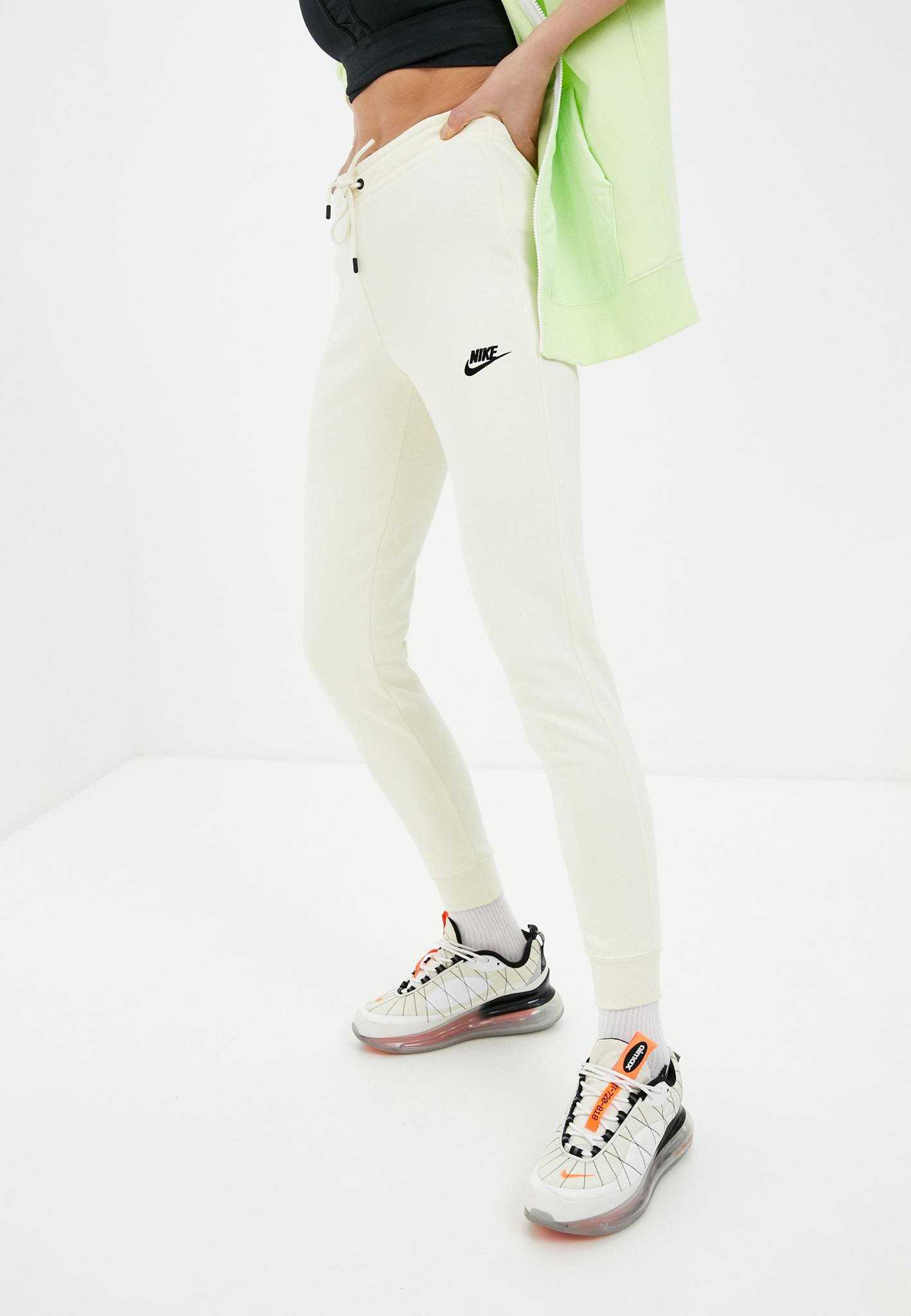 Nike essential tight fit fleece joggers in off white LINE SHOPPING
