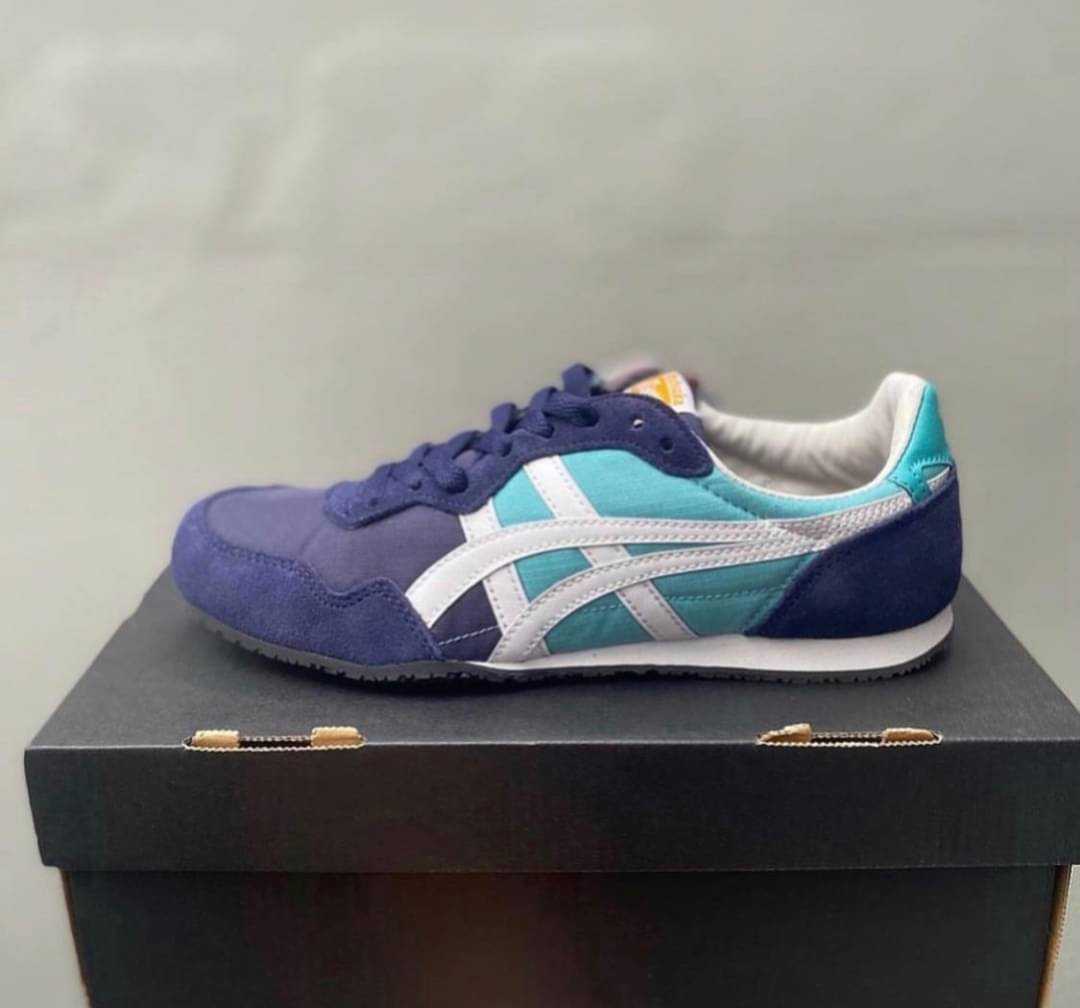 Onitsuka Tiger Serrano Techno Cyan/White | LINE SHOPPING