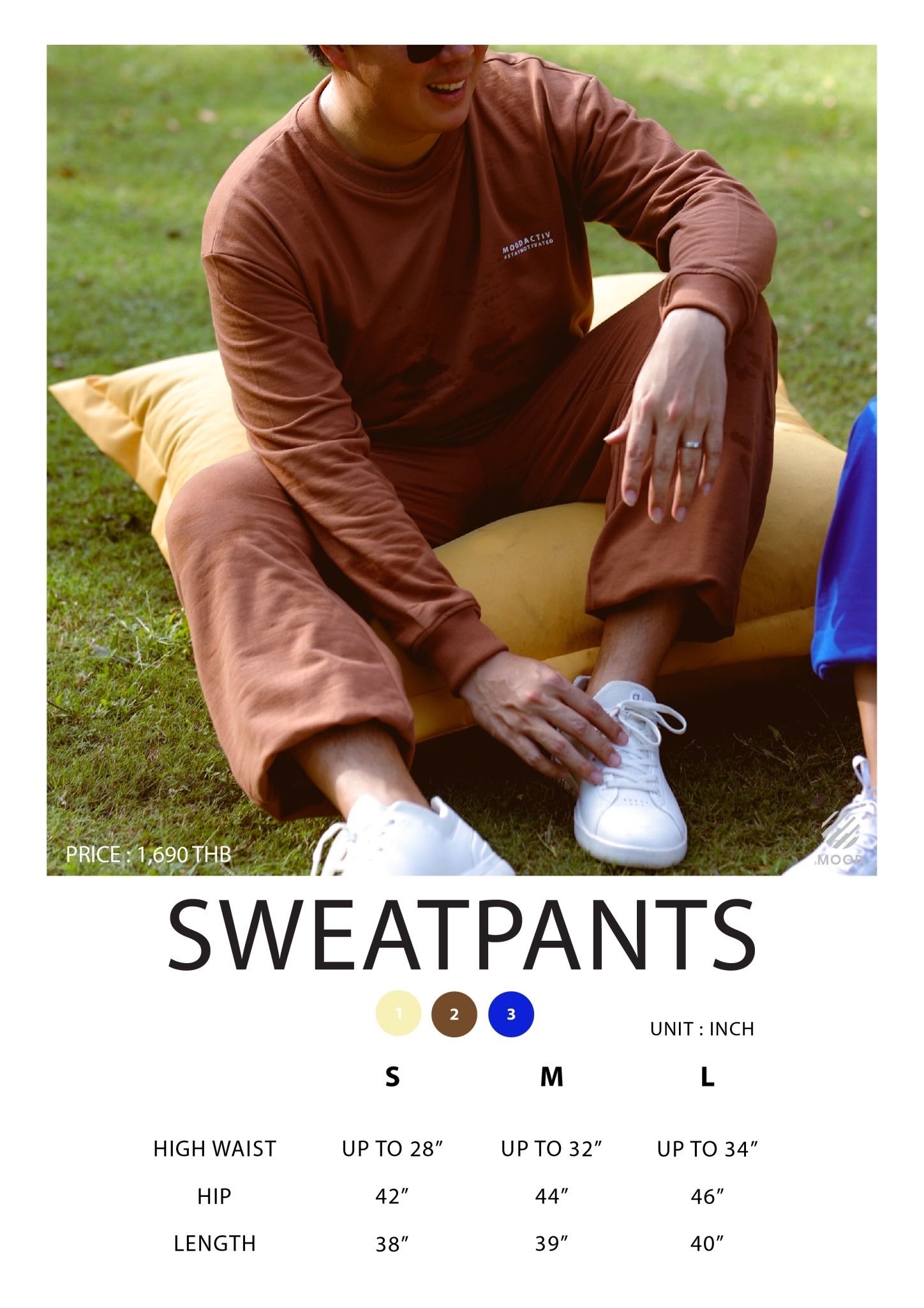 3 COLORS UNISEX OVERSIZED SWEAT PANTS LINE SHOPPING