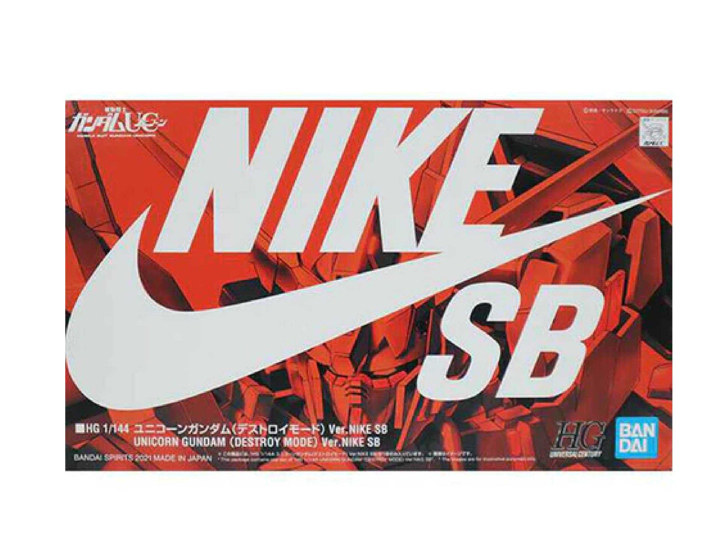 Bandai Gundam x Nike SB Unicorn Destroy Mode 1 144 Scale Model